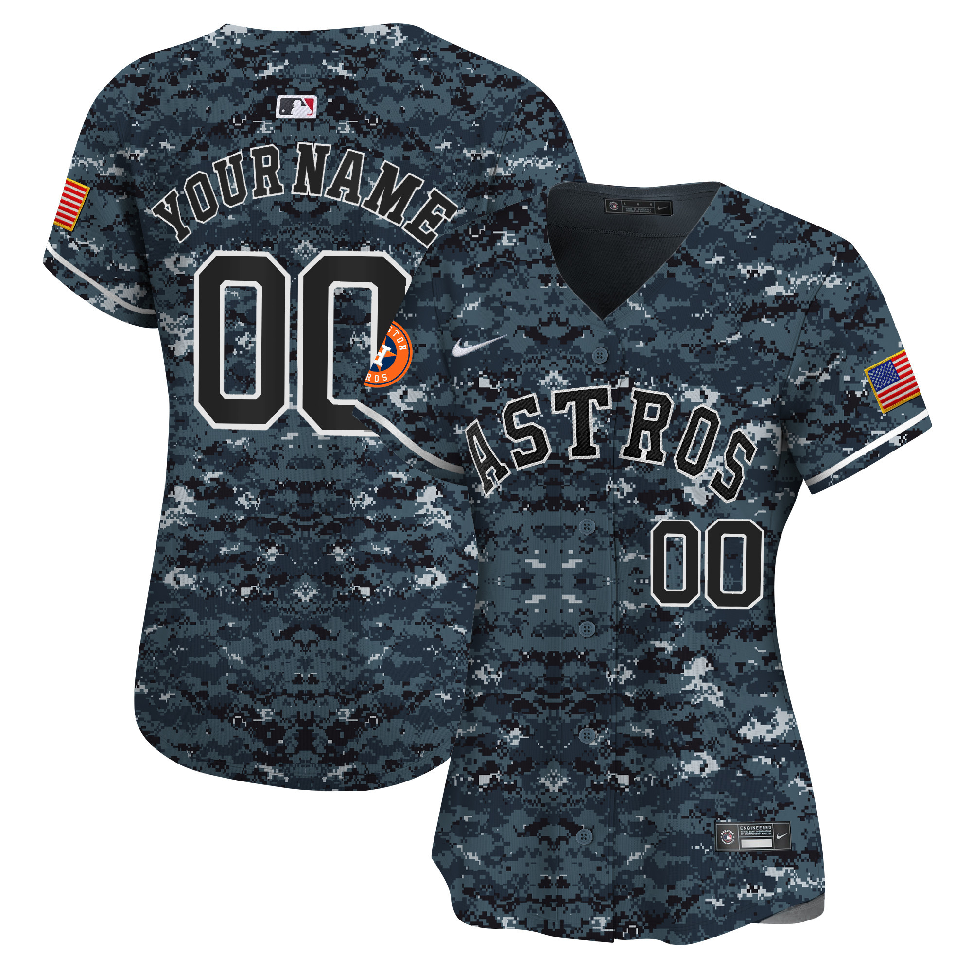 Houston Astros USMC Alternate Vapor Premier Limited Custom Jersey - All Stitched - Image 6