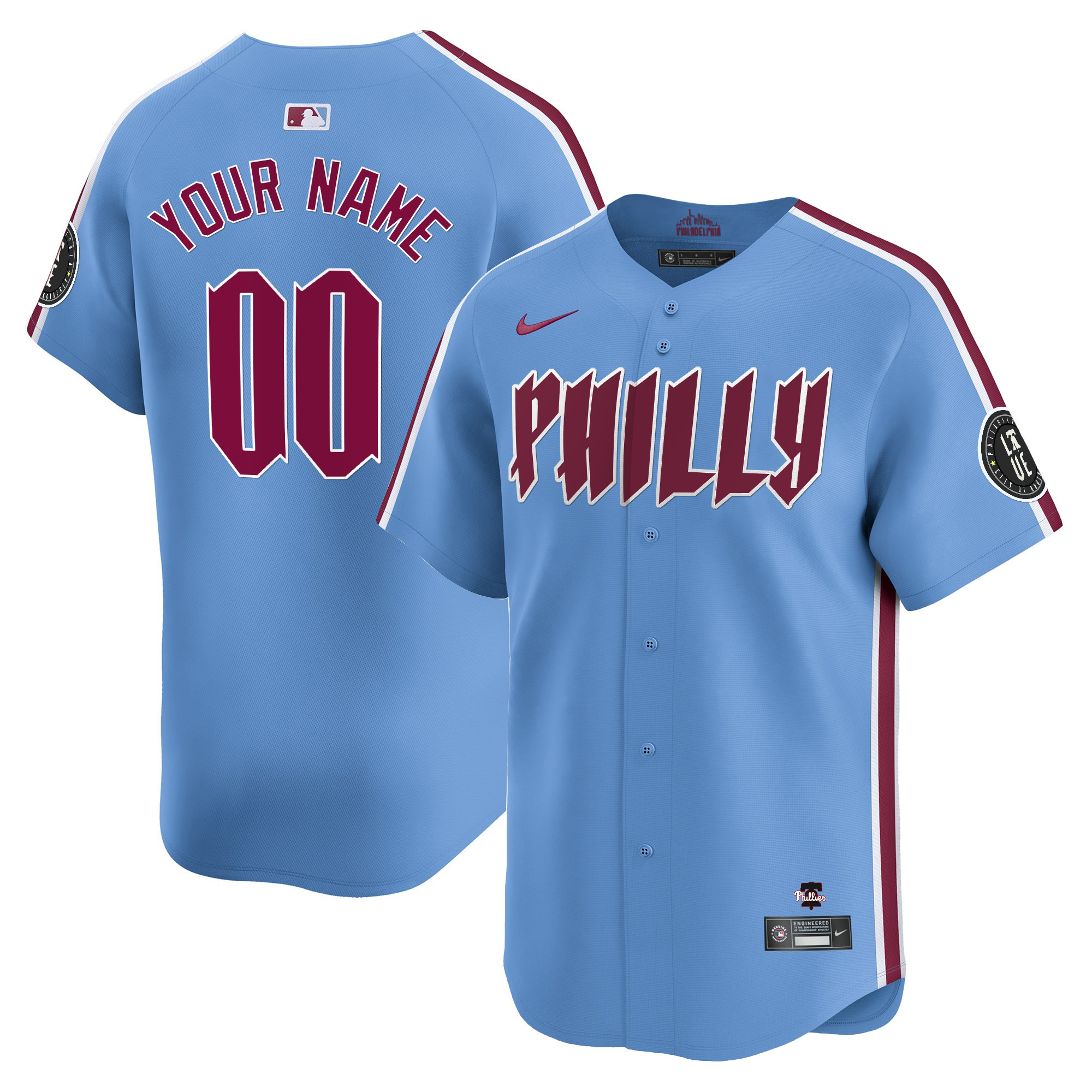 Phillies 2024 City Connect Vapor Premier Limited Custtom Jersey - All Stitched - Image 5