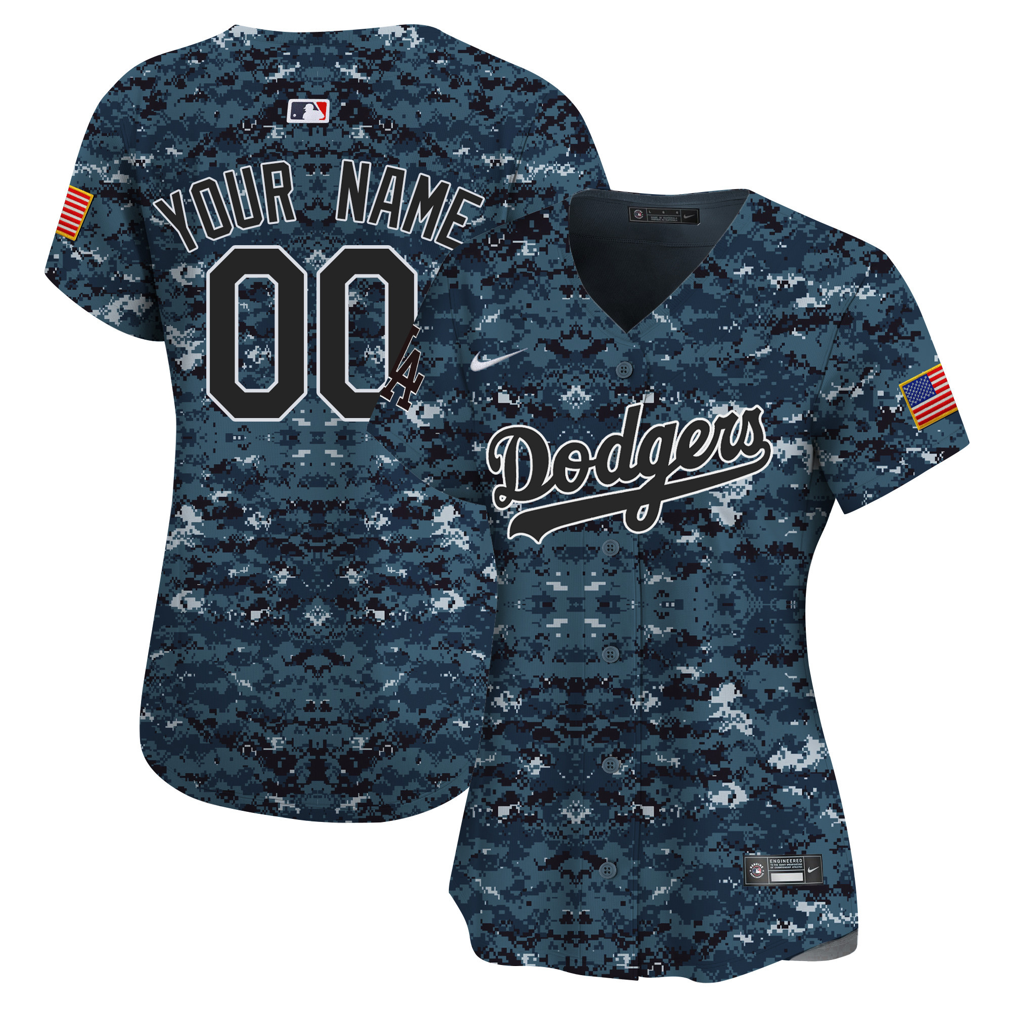 Dodgers USMC Alternate Vapor Premier Limited Custom Jersey - All Stitched - Image 6