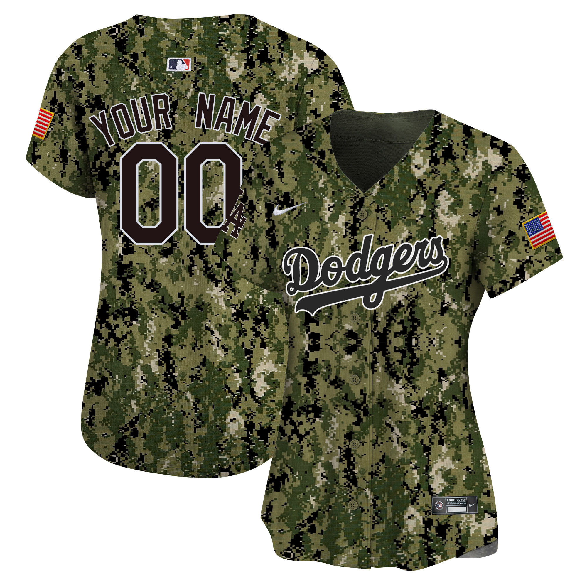 Dodgers USMC Alternate Vapor Premier Limited Custom Jersey - All Stitched - Image 4