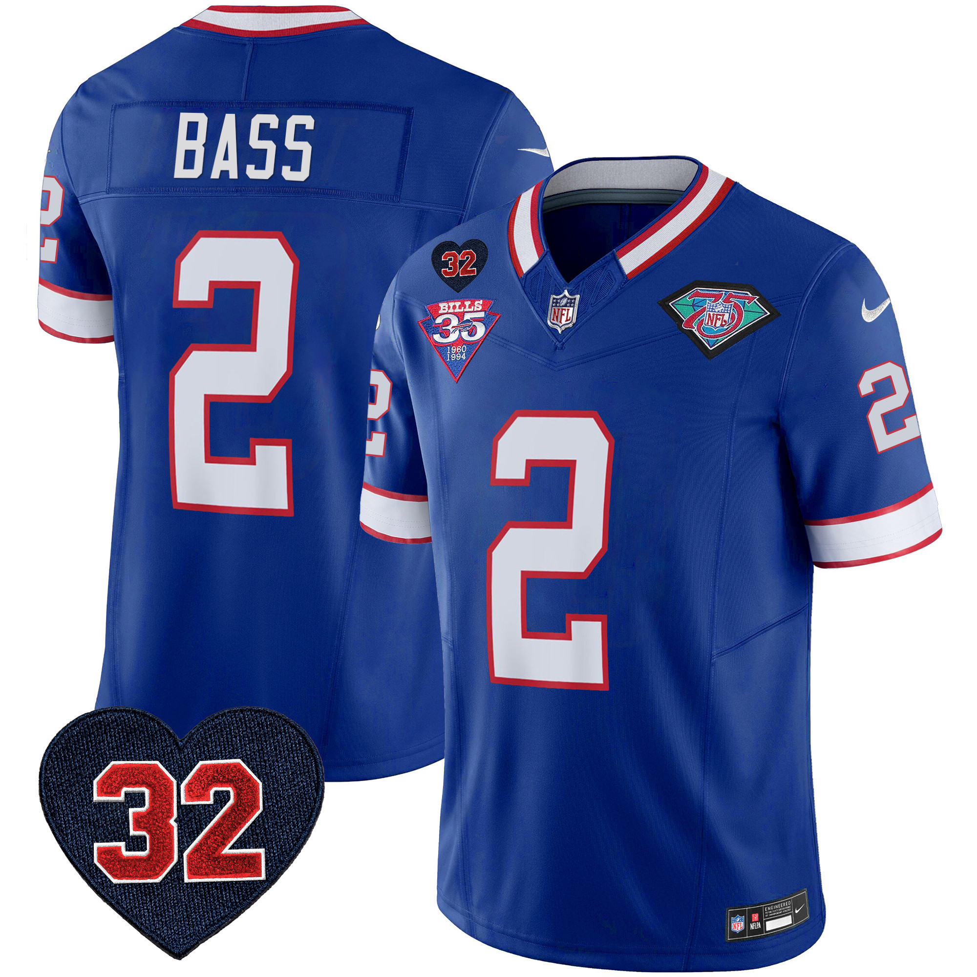 Men's Bills 1994 Throwback O.J. Simpson Patch Vapor Limited Jersey - All Stitched - Image 18