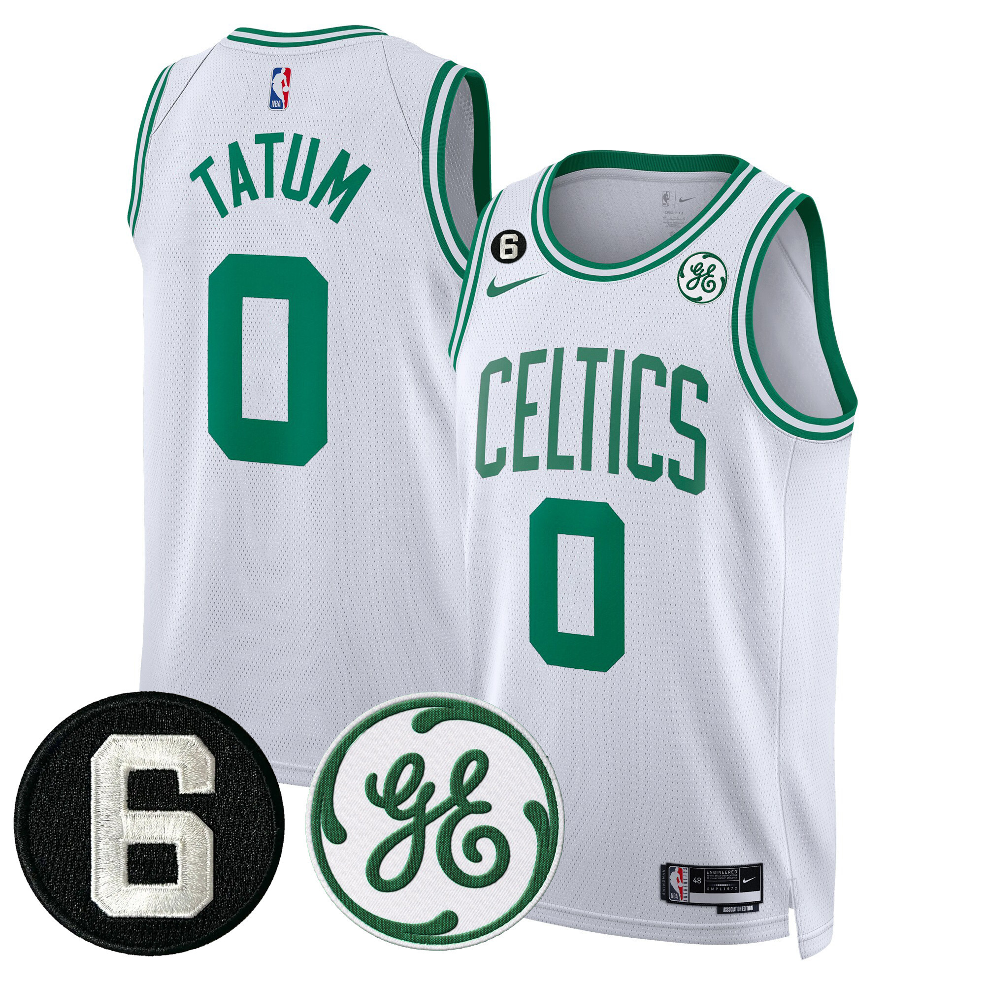 Men's Boston Celtics Bill Russell & John Havlicek Patch Jersey - All Stitched - Image 29