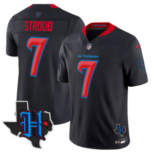 CJ Stroud Youth's Houston Texans 2024 Vapor Navy Limited Jersey - All Stitched