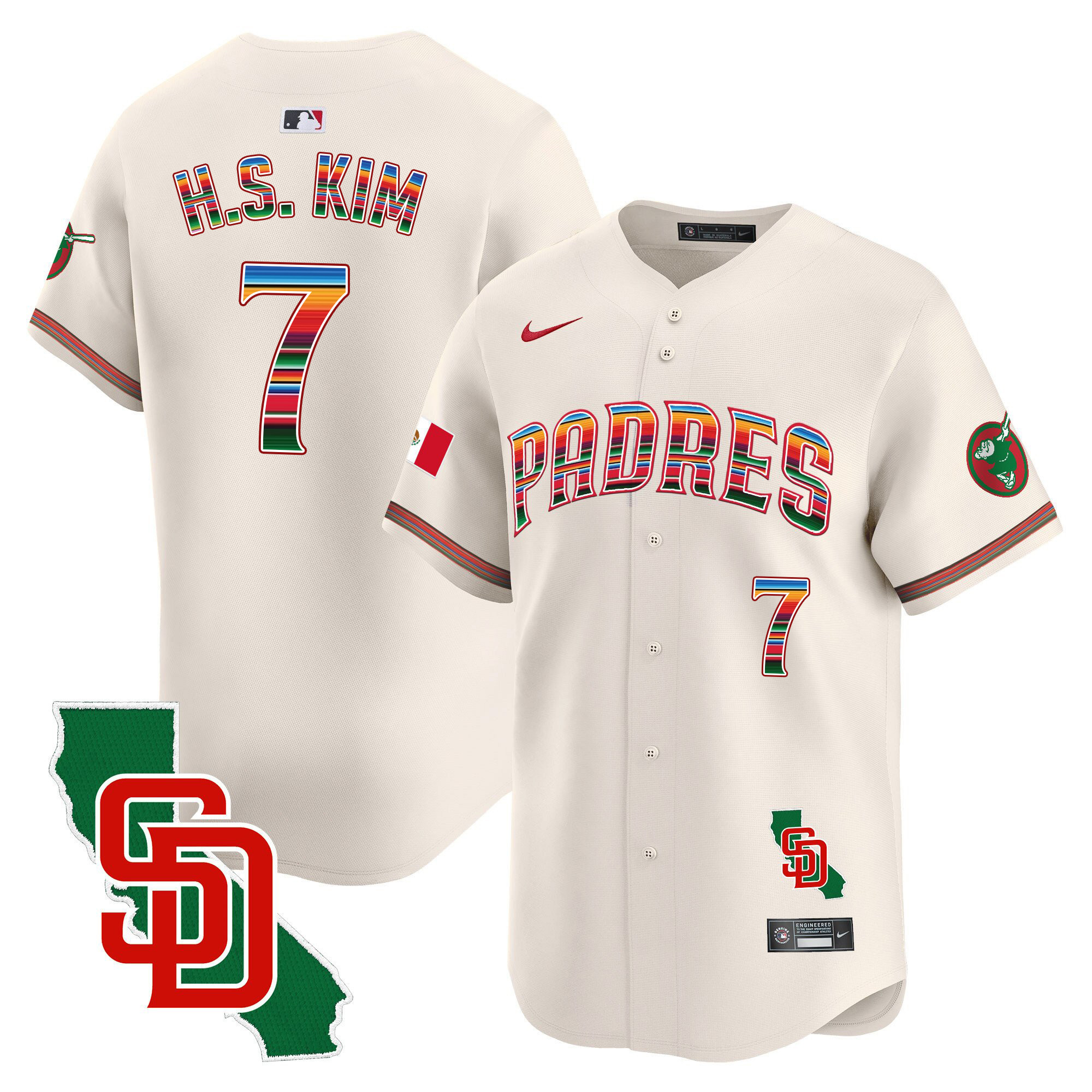 Men's Padres Mexico California Patch Vapor Premier Limited Jersey – All Stitched - Image 21