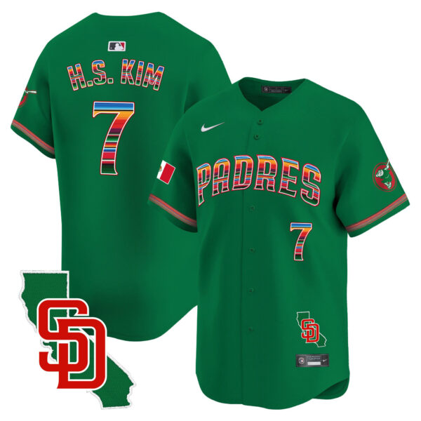Men's Padres Mexico California Patch Vapor Premier Limited Jersey – All Stitched - Image 37