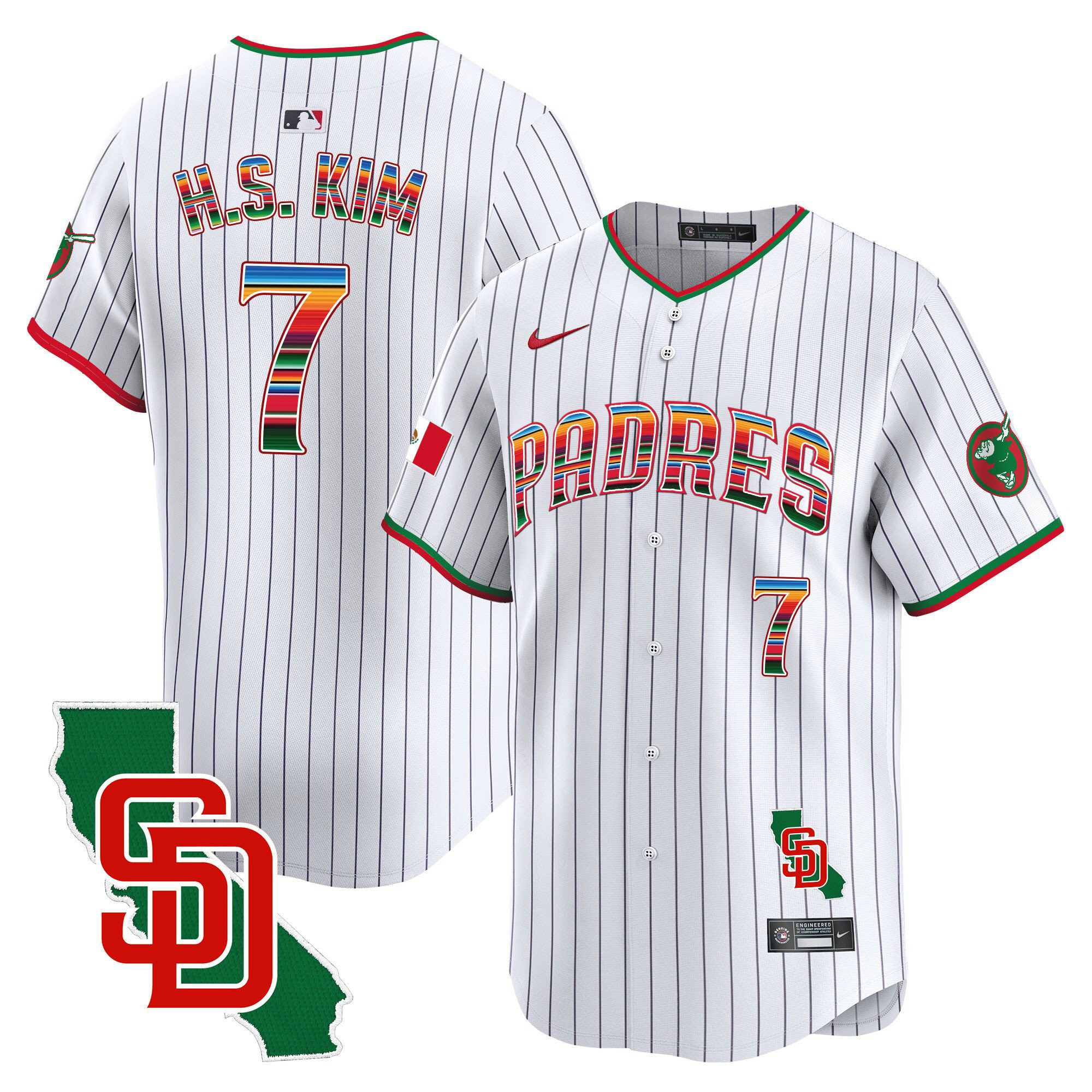 Men's Padres Mexico California Patch Vapor Premier Limited Jersey – All Stitched - Image 29