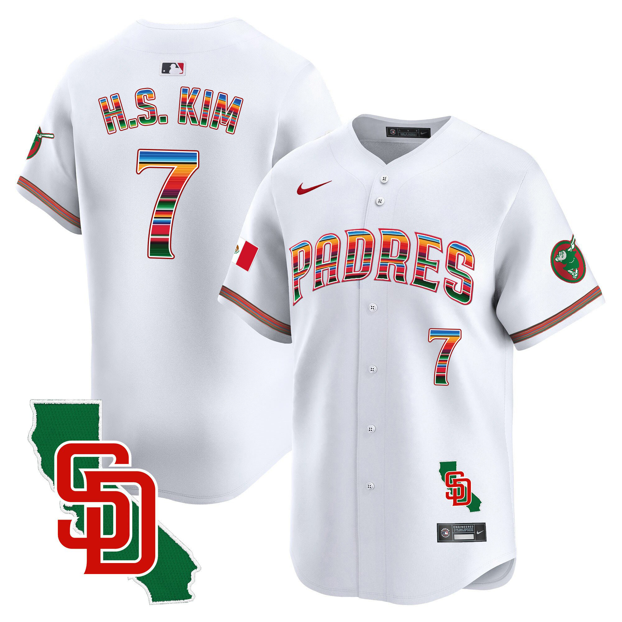 Men's Padres Mexico California Patch Vapor Premier Limited Jersey – All Stitched - Image 5