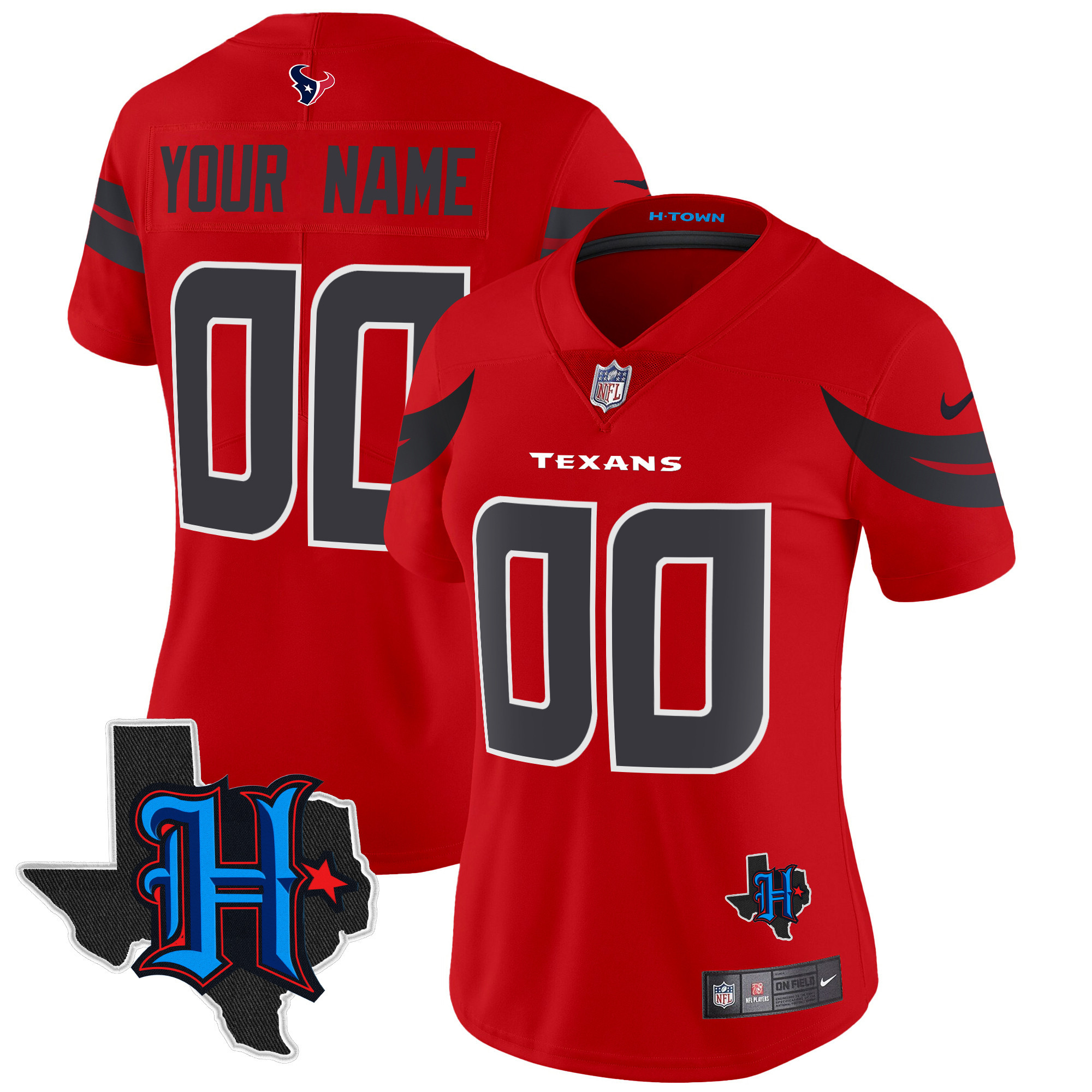 Houston Texans 2024 Texas Patch Vapor Limited Custom Jersey - All Stitched - Image 9