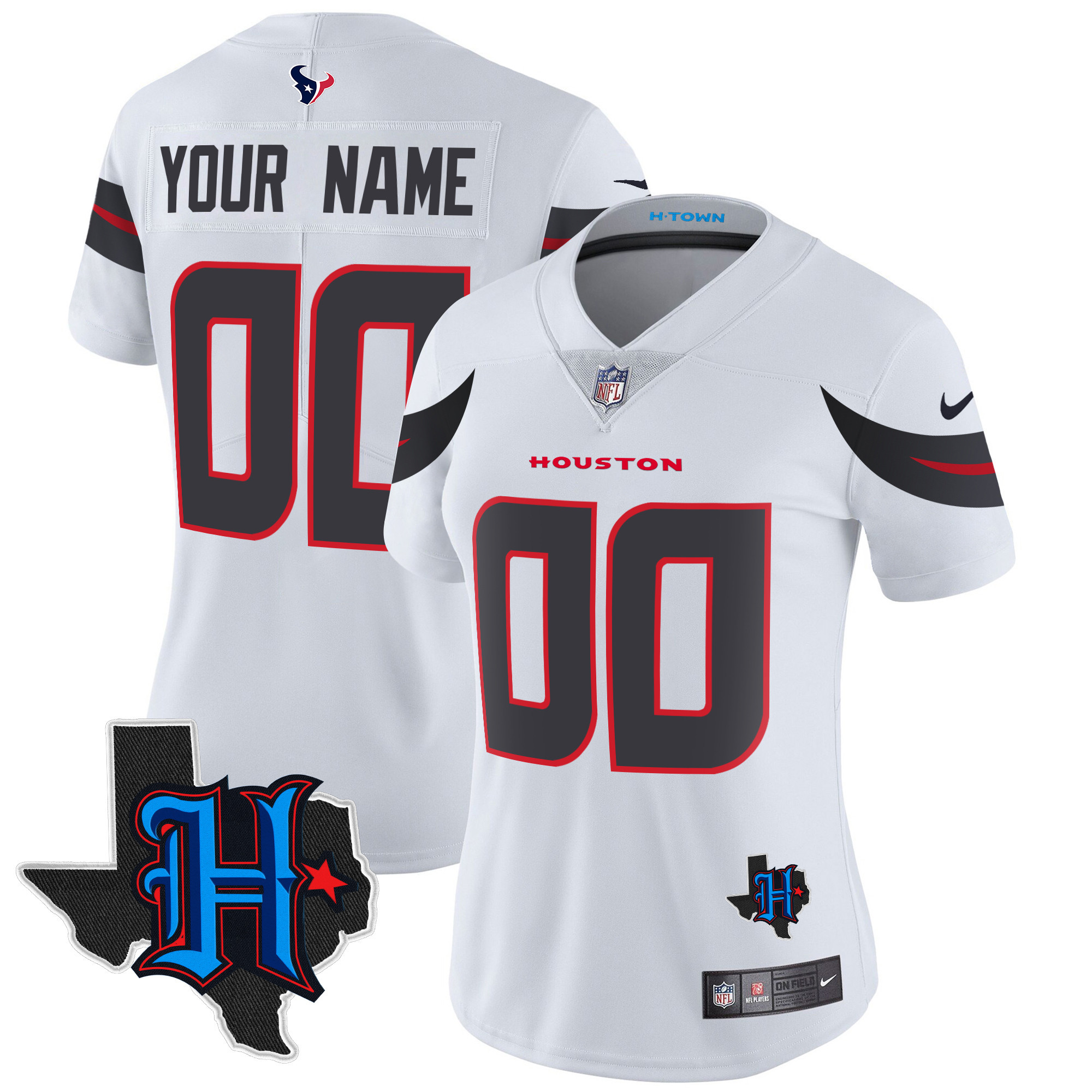Houston Texans 2024 Texas Patch Vapor Limited Custom Jersey - All Stitched - Image 10