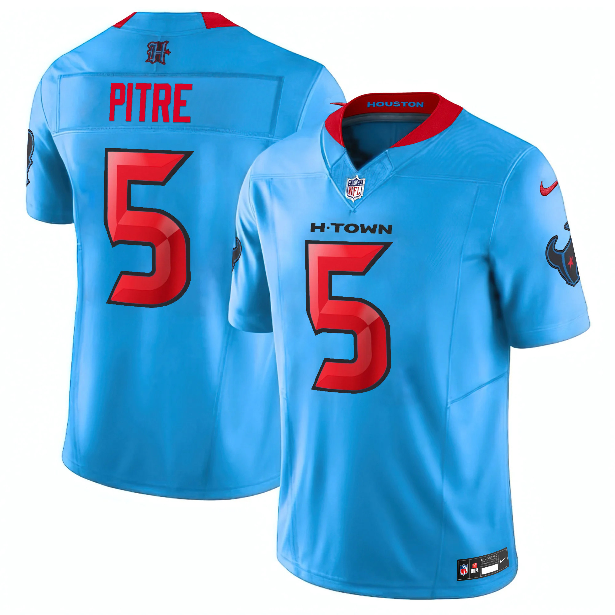 Men's Houston Texans 2024 Vapor Limited Blue Jersey - All Stitched - Image 8