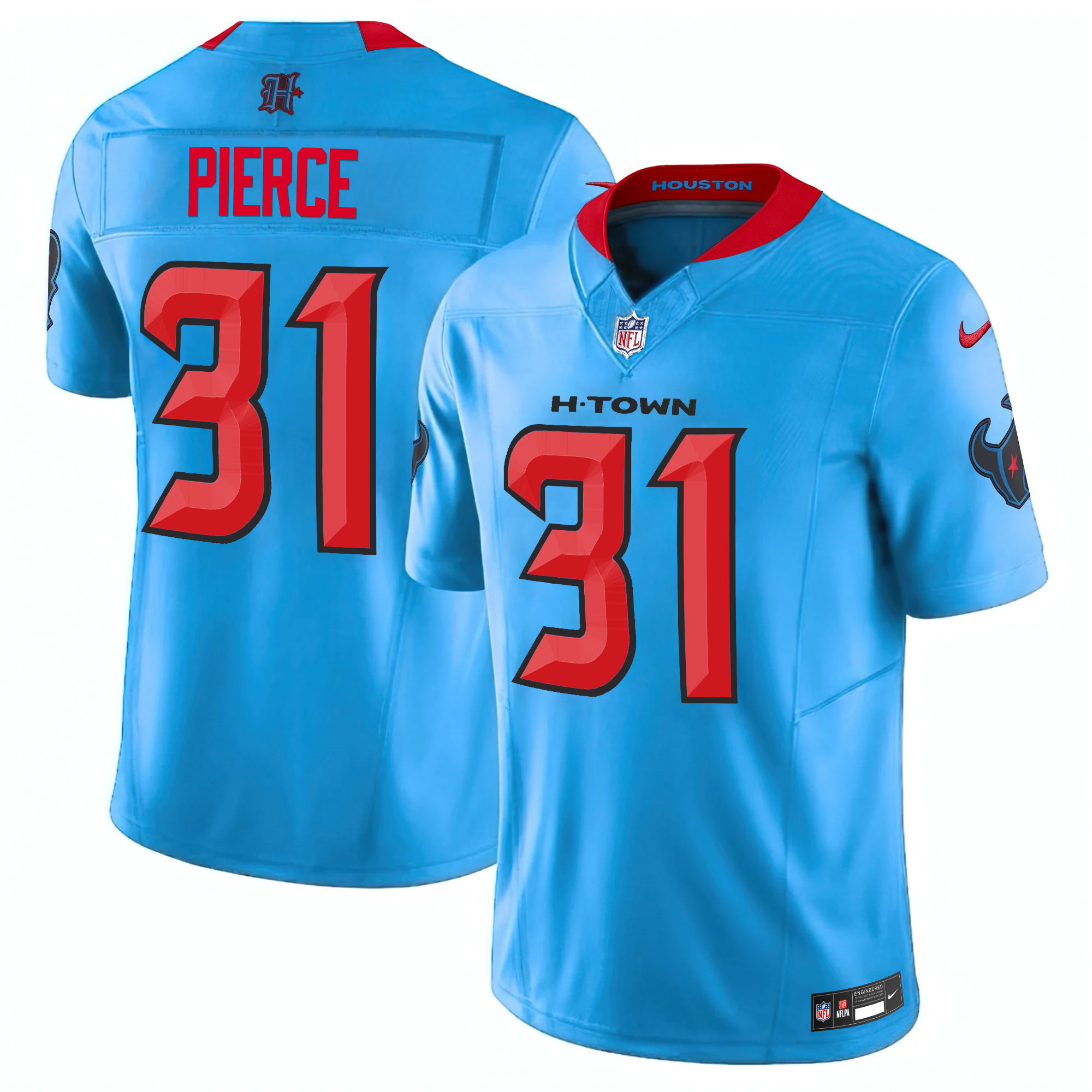 Men's Houston Texans 2024 Vapor Limited Blue Jersey - All Stitched - Image 6