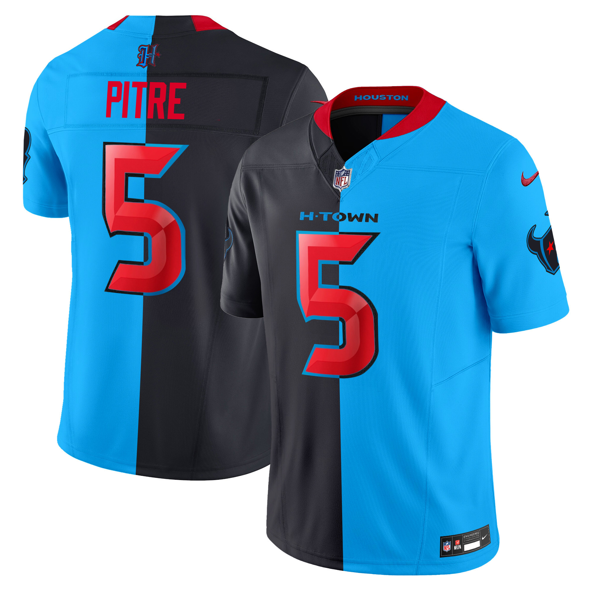 Men's Houston Texans 2024 Vapor Limited Blue Jersey - All Stitched - Image 40