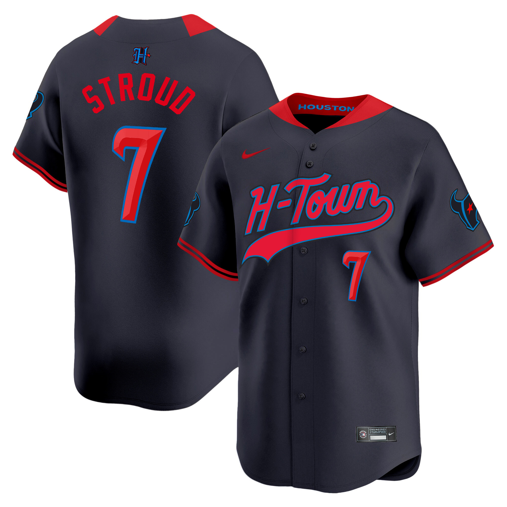 Men's Houston Texans 2024 Baseball Jersey V2 - All Stitched - Image 9