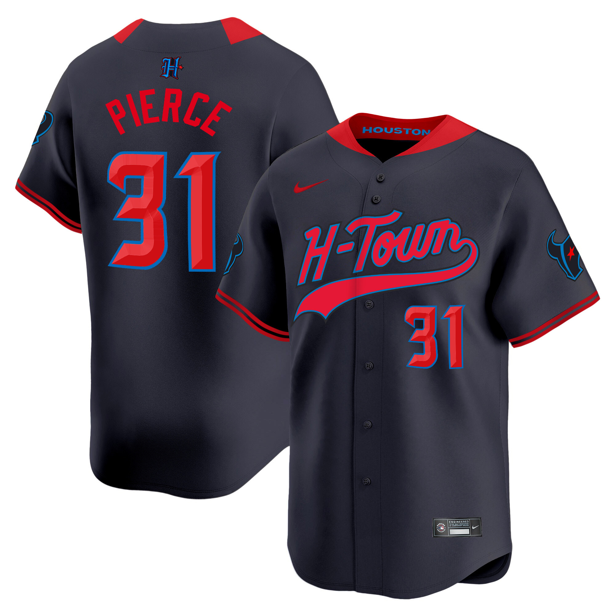 Men's Houston Texans 2024 Baseball Jersey V2 - All Stitched - Image 14
