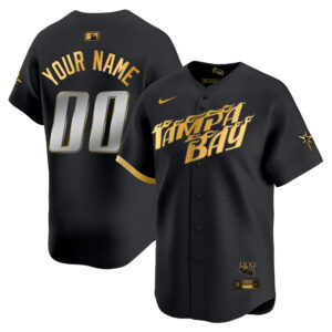 Tampa Bay Rays 2024 City Connect Vapor Premier Limited Custom Jersey - Charcoal - All Stitched