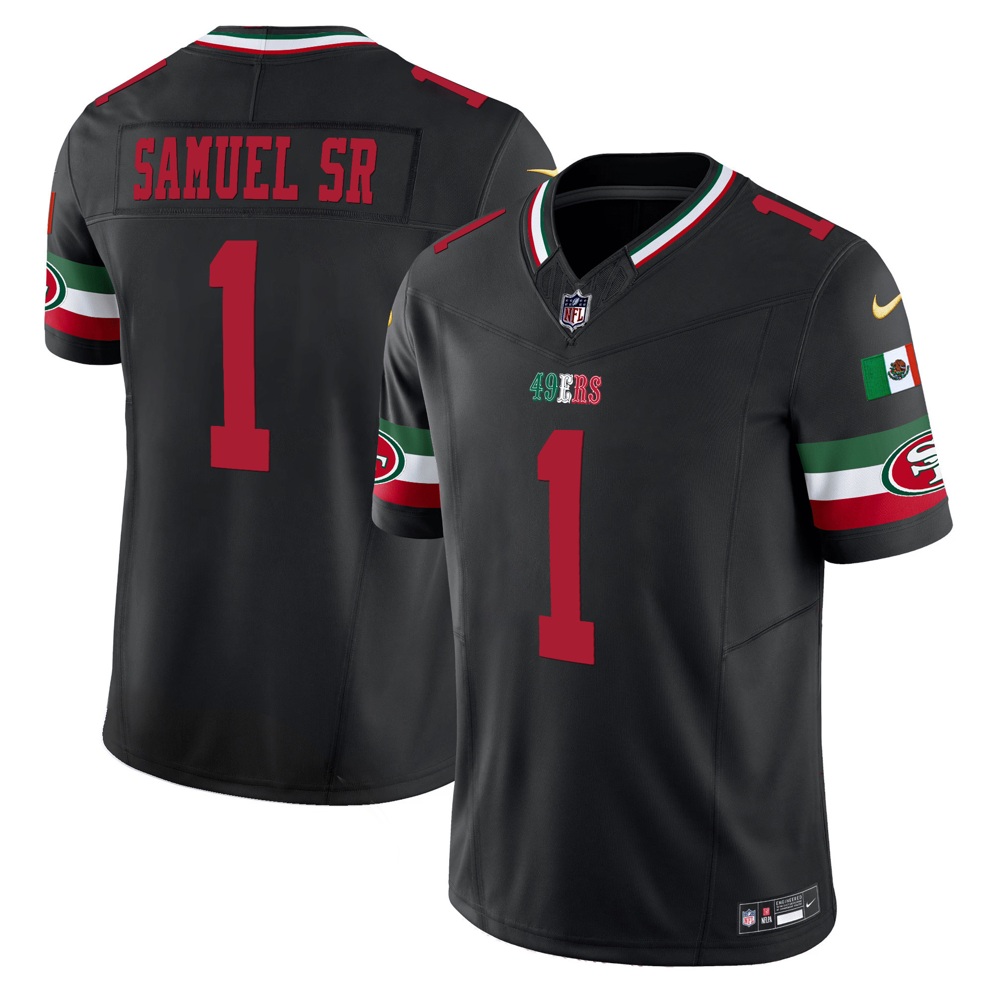 Men's 49ers Mexico 2024 Vapor Limited Jersey V2 - All Stitched - Image 23