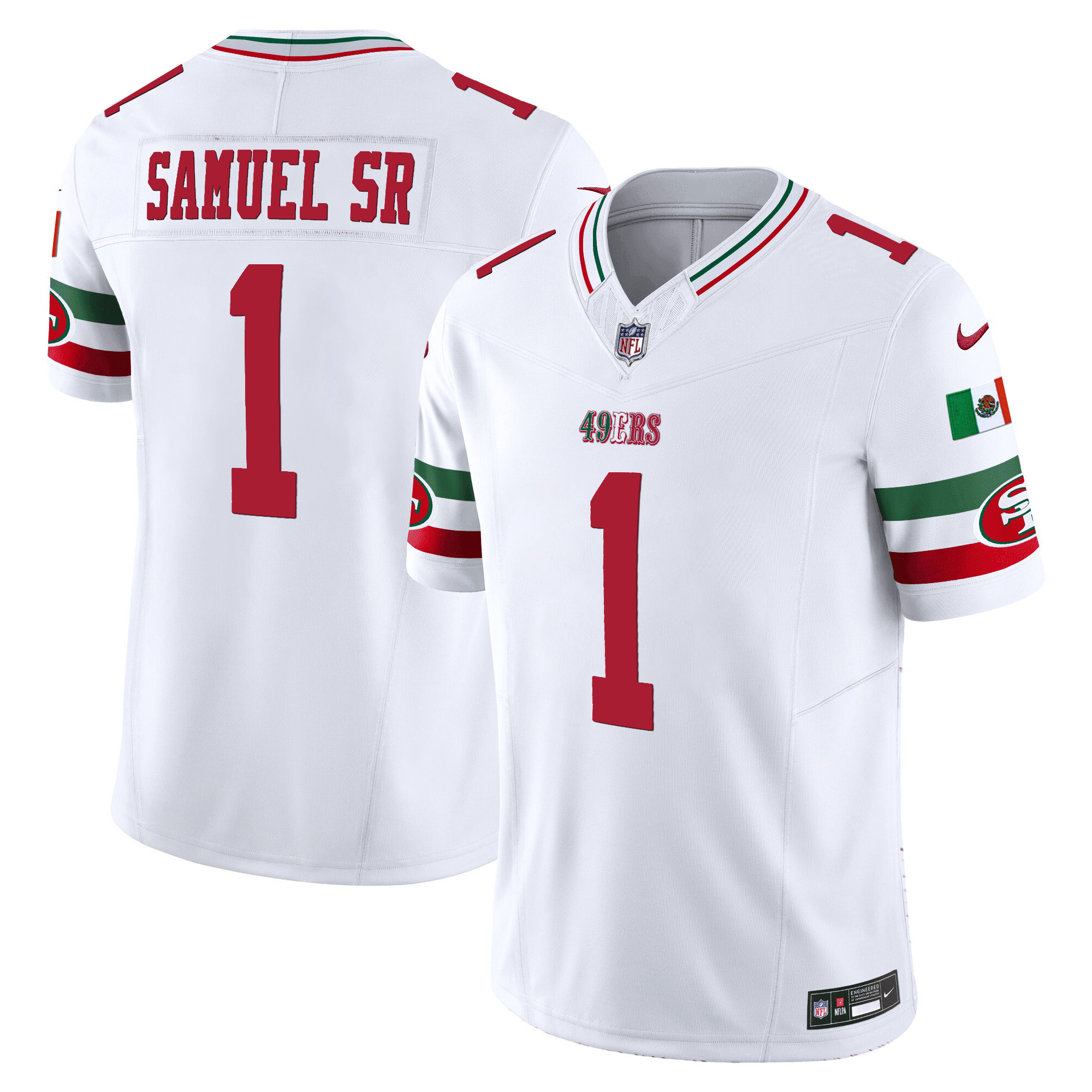 Men's 49ers Mexico 2024 Vapor Limited Jersey V2 - All Stitched - Image 3