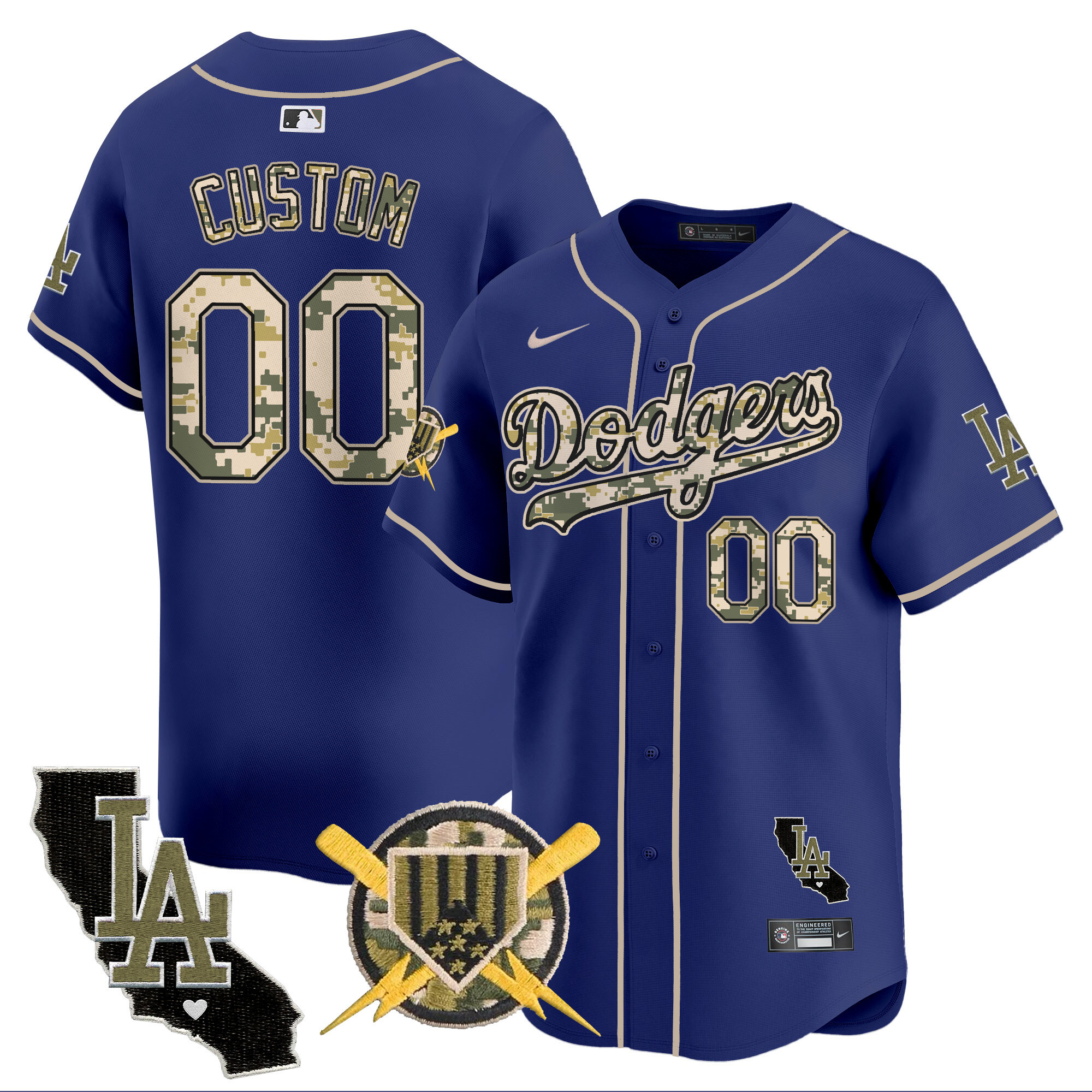 Dodgers Armed Forces Day Vapor Premier Limited Custom Jersey - All Stitched - Image 5