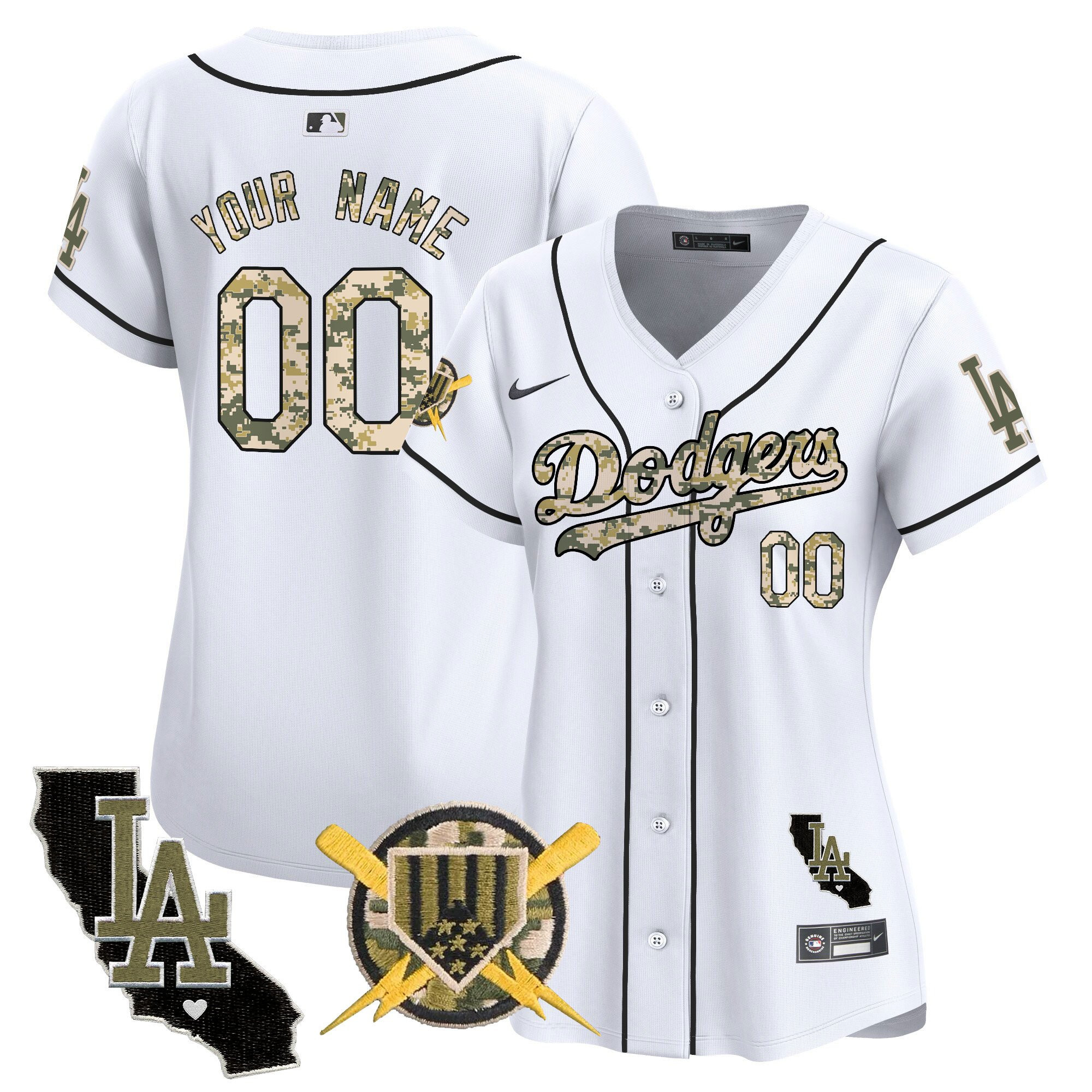 Dodgers Armed Forces Day Vapor Premier Limited Custom Jersey - All Stitched - Image 7