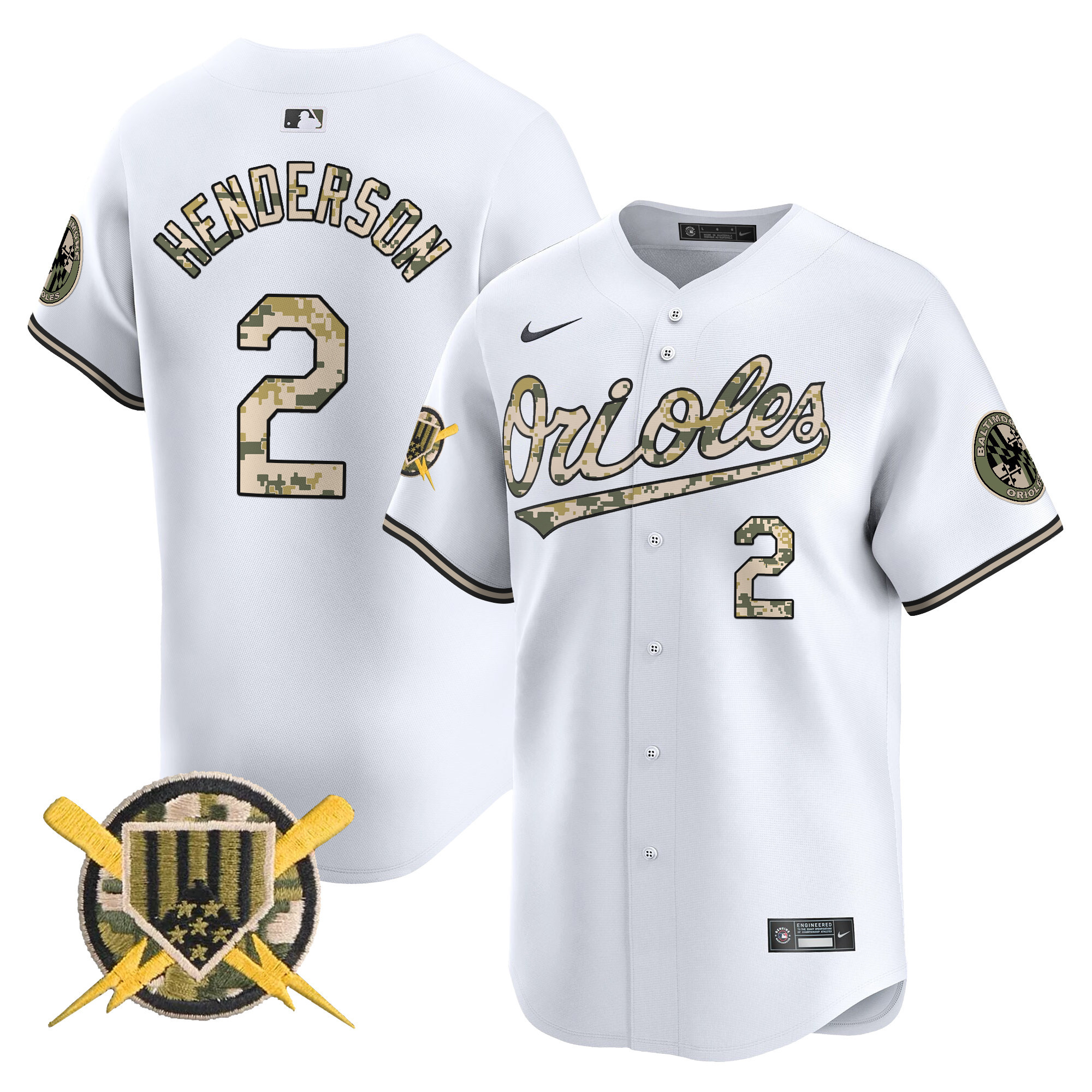 Men's Baltimore Orioles Armed Forces Day Vapor Premier Limited Jersey - All Stitched - Image 15