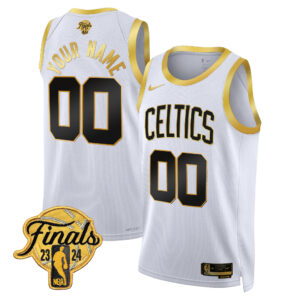 Boston Celtics 2024 Finals Patch Swingman Custom Jersey - All Stitched