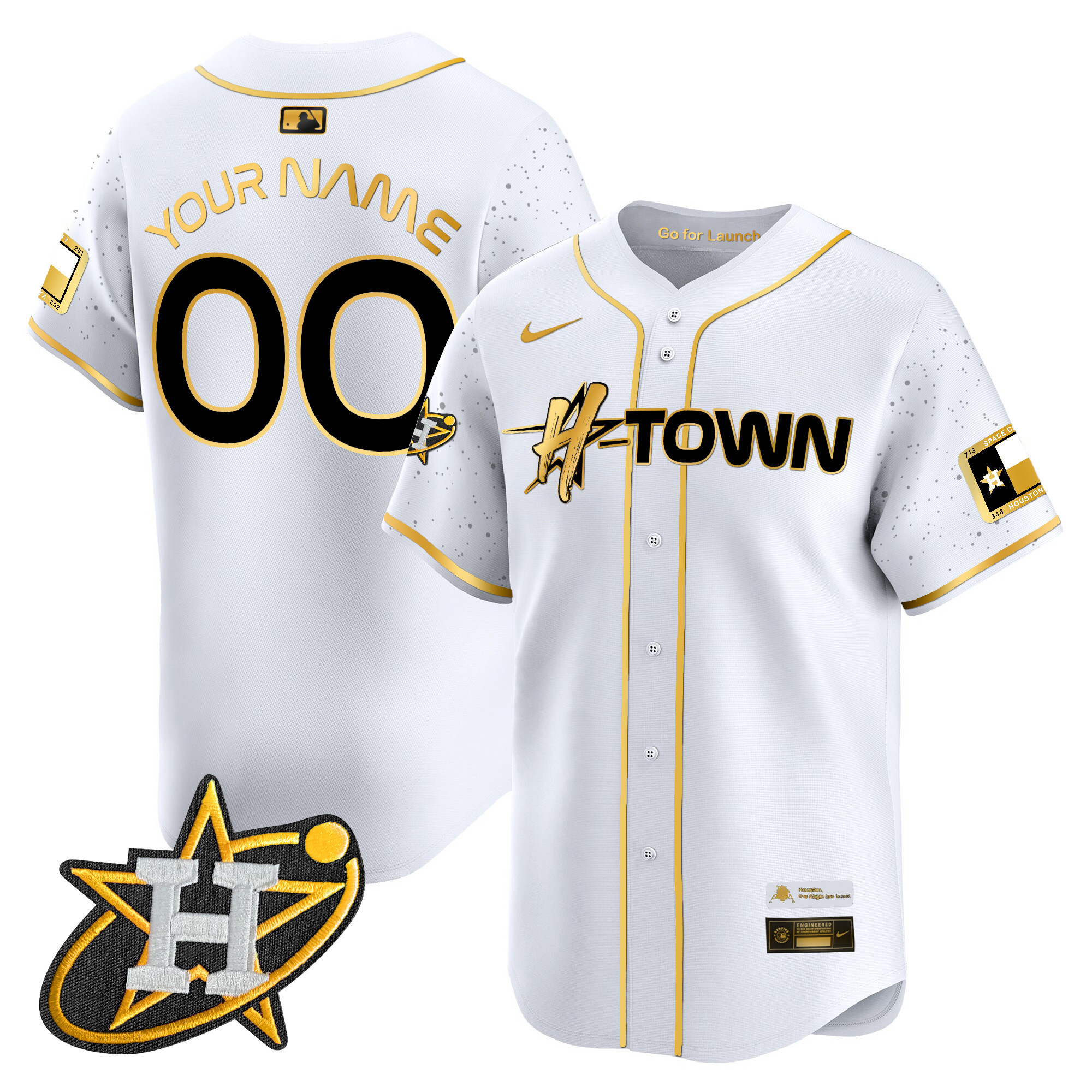 Astros 2024 Space City H-Town Vapor Premier Limited Custom Jersey - All Stitched - Image 4