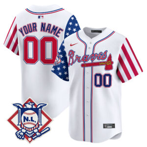 Atlanta Braves 2024 Fourth of July Vapor Premier Limited Custom Jersey V2 - All Stitched