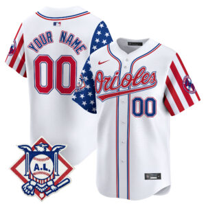 Baltimore Orioles 2024 Fourth of July Vapor Premier Limited Custom Jersey - All Stitched