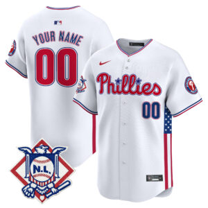 Phillies 2024 Fourth of July Vapor Premier Limited Custom Jersey V4 - All Stitched