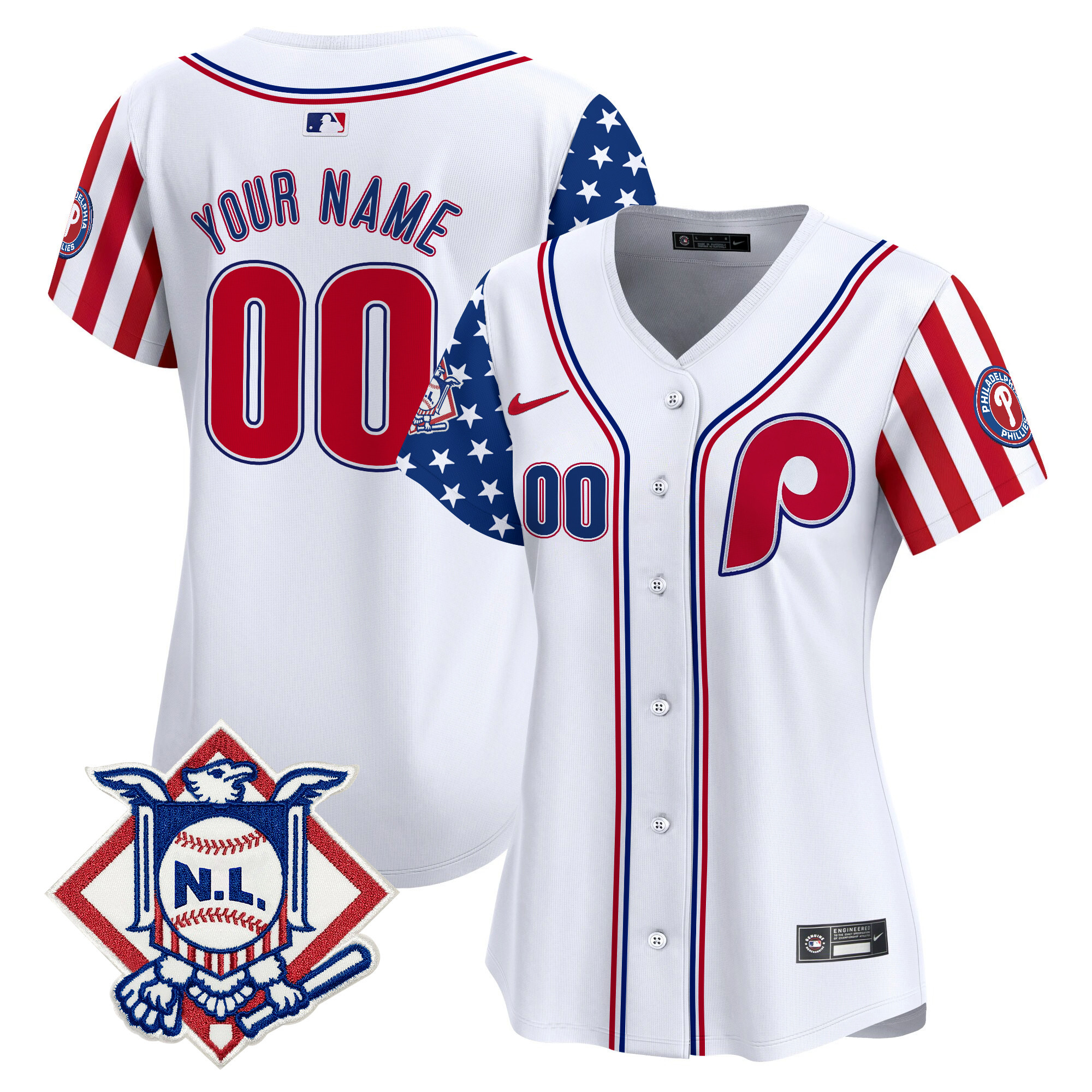 Phillies 2025 Memorial Day Vapor Premier Limited Custom Jersey V2 - All Stitched - Image 8