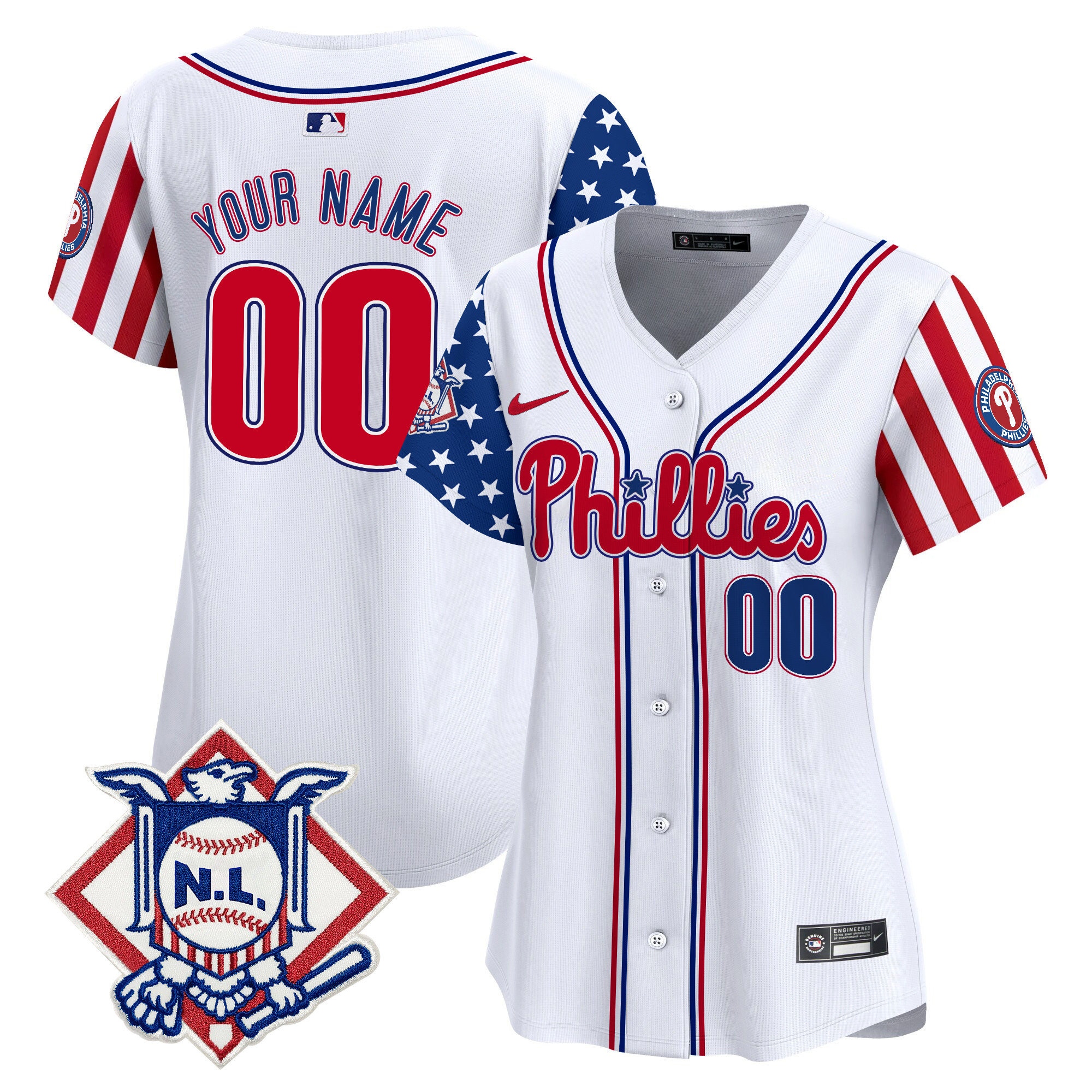 Phillies 2025 Memorial Day Vapor Premier Limited Custom Jersey V2 - All Stitched - Image 5