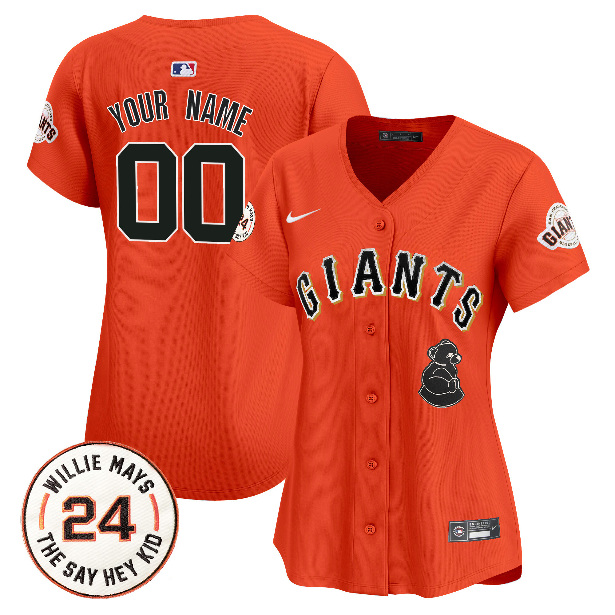 San Francisco Giants 2024 Willie Mays Patch Vapor Premier Limited Custom Jersey V4 - All Stitched - Image 10