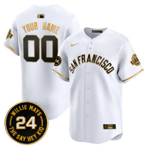 San Francisco Giants 2024 Willie Mays Patch Vapor Premier Limited Custom Jersey V5 - All Stitched