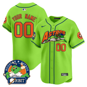 Astros Orbit Patch Vapor Premier Limited Custom Jersey V4 - All Stitched