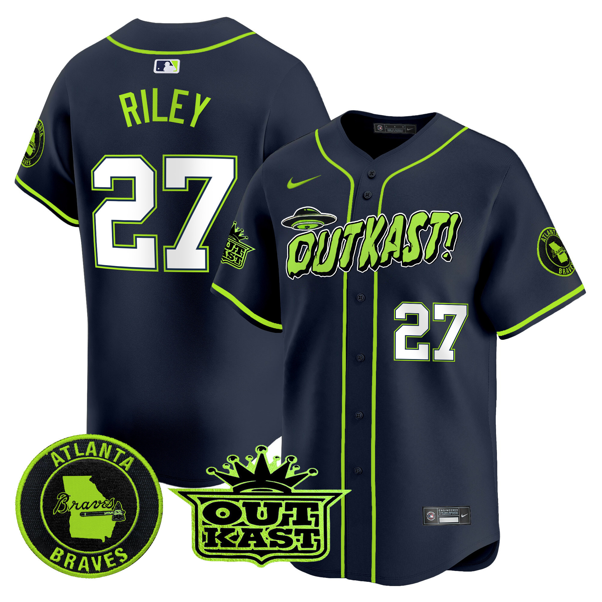 Atlanta Braves Atliens Vapor Premier Limited Jersey V3 - All Stitched - Image 2