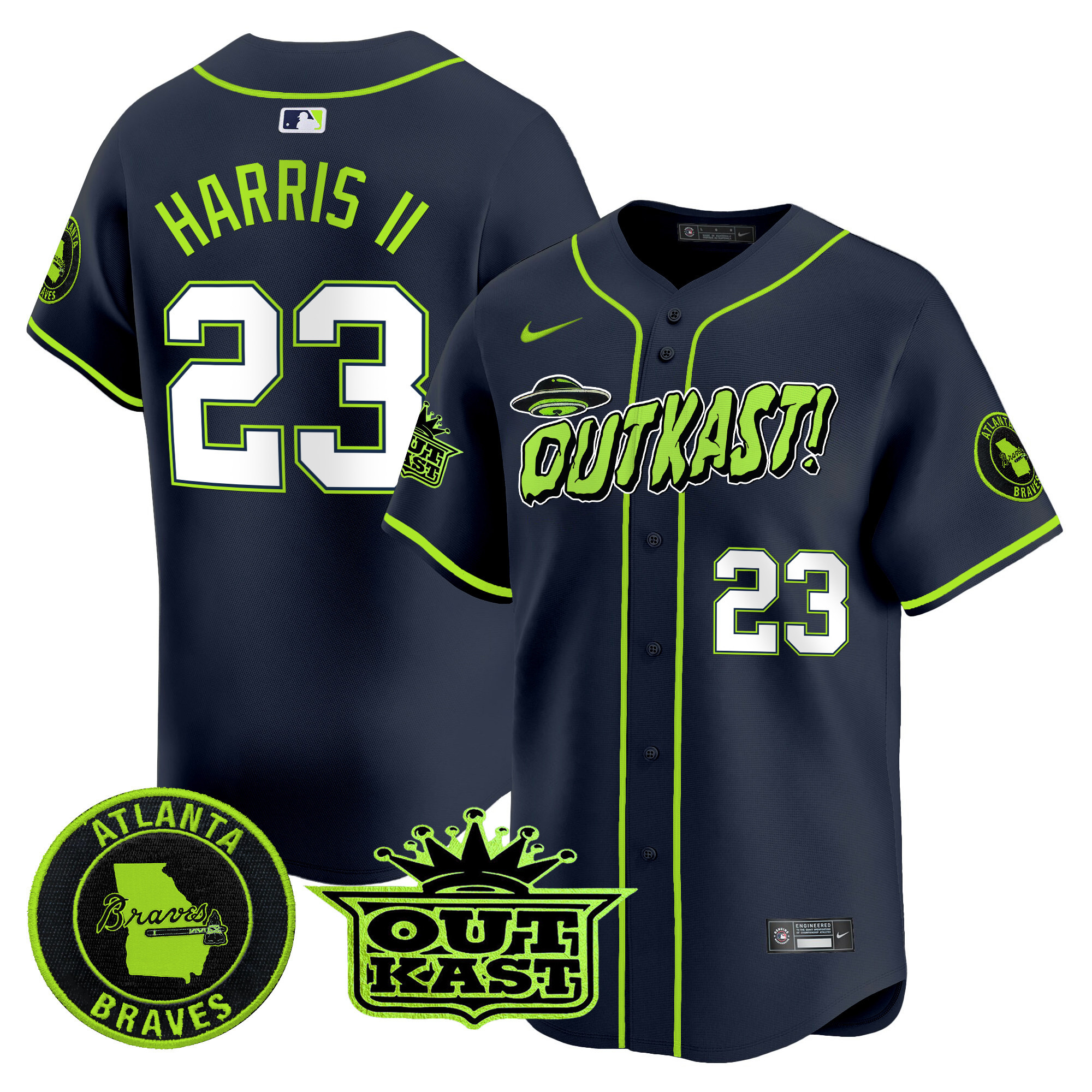 Atlanta Braves Atliens Vapor Premier Limited Jersey V3 - All Stitched - Image 5