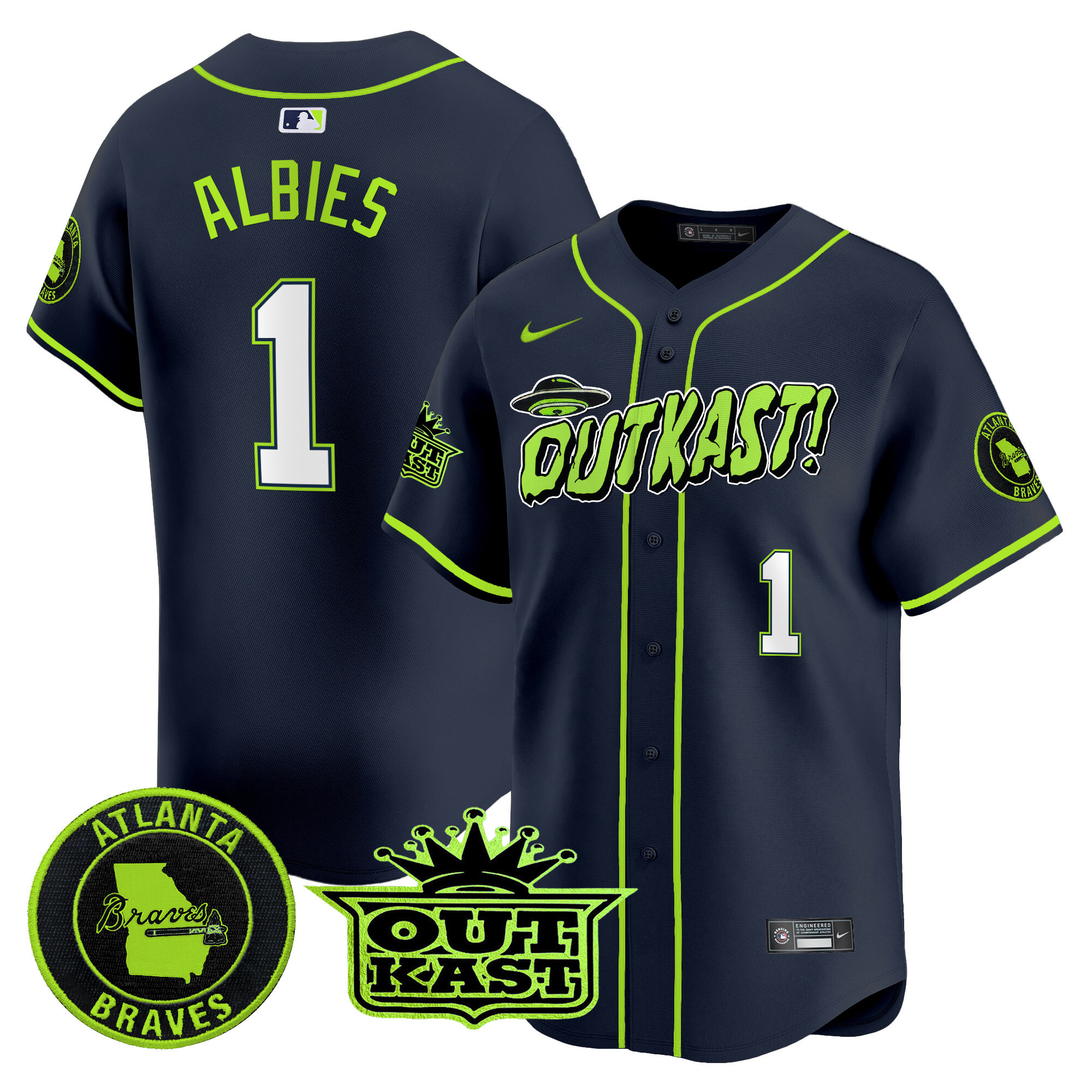 Atlanta Braves Atliens Vapor Premier Limited Jersey V3 - All Stitched - Image 7