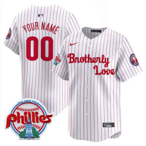 Phillies Brotherly Love Vapor Premier Limited Custom Jersey - All Stitched