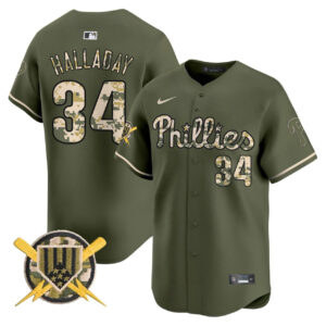 Men's Roy Halladay Phillies Armed Forces Day Vapor Premier Limited Jersey - All Stitched