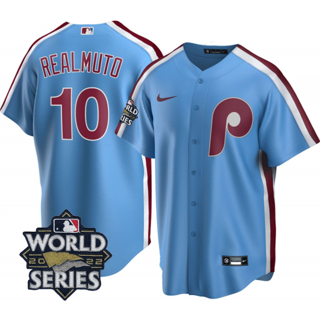 JT Realmuto Philadelphia Phillies Light Blue Jersey - All Stitched
