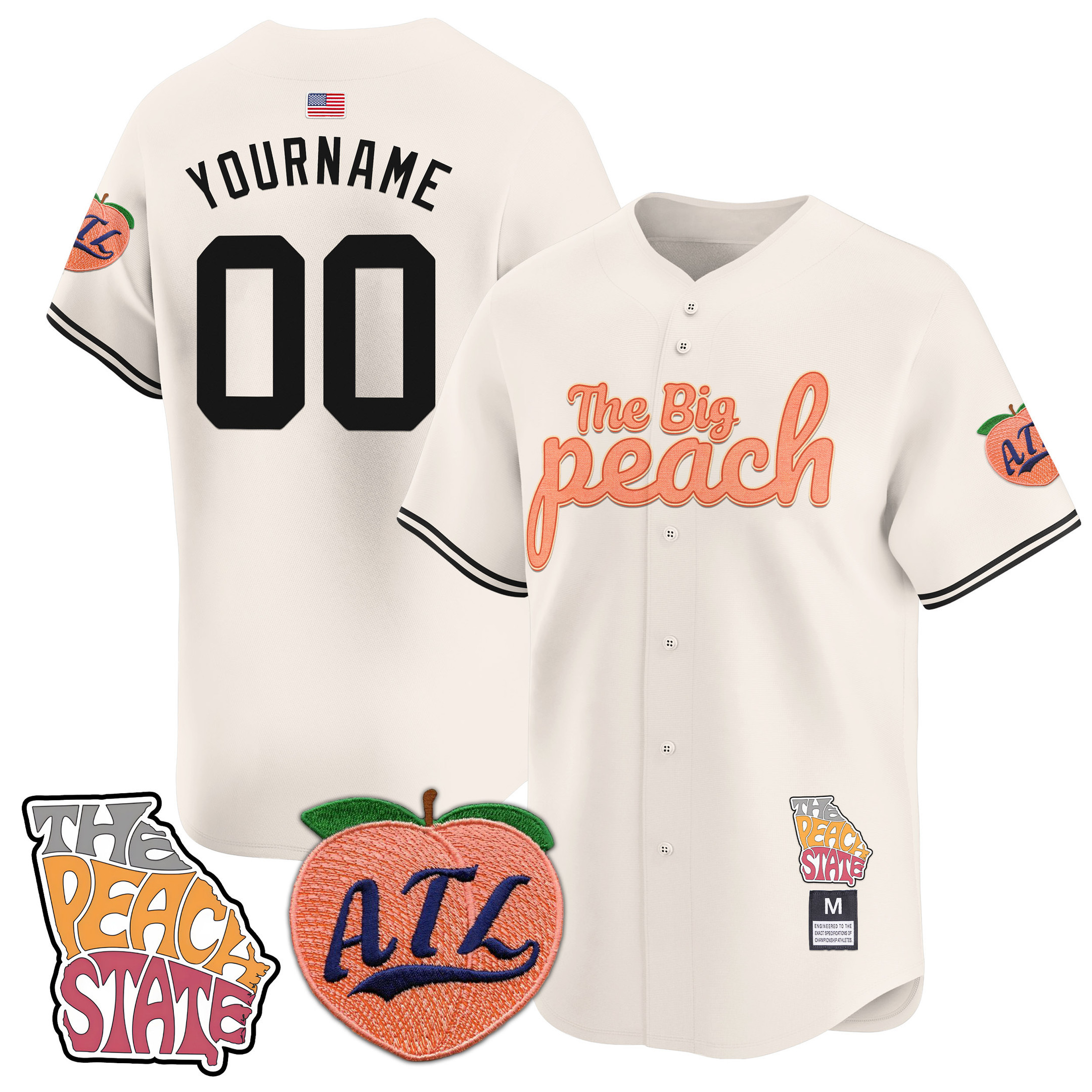 The Big Peach Vapor Premier Limited Jersey - All Stitched