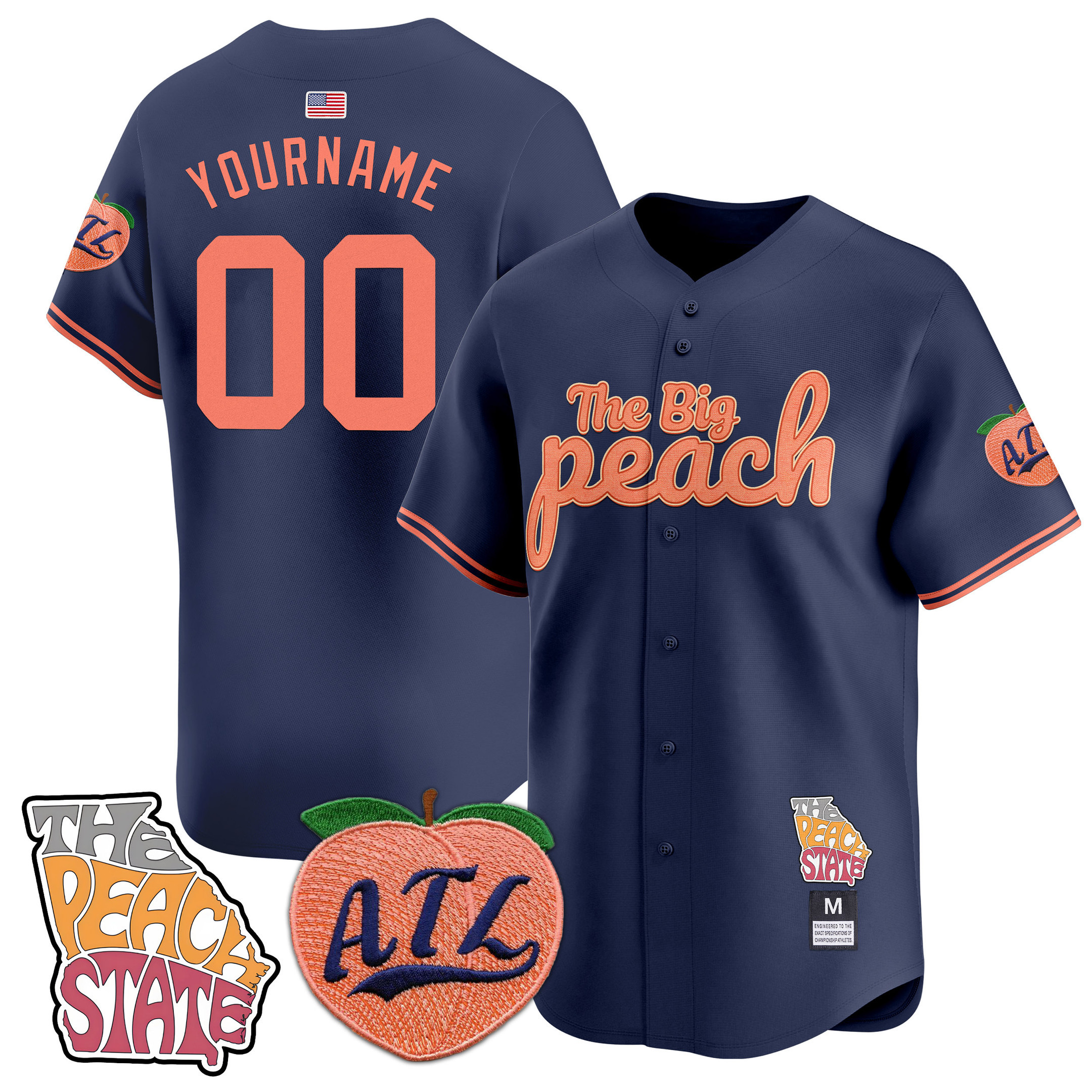 The Big Peach Vapor Premier Limited Jersey - All Stitched - Image 3