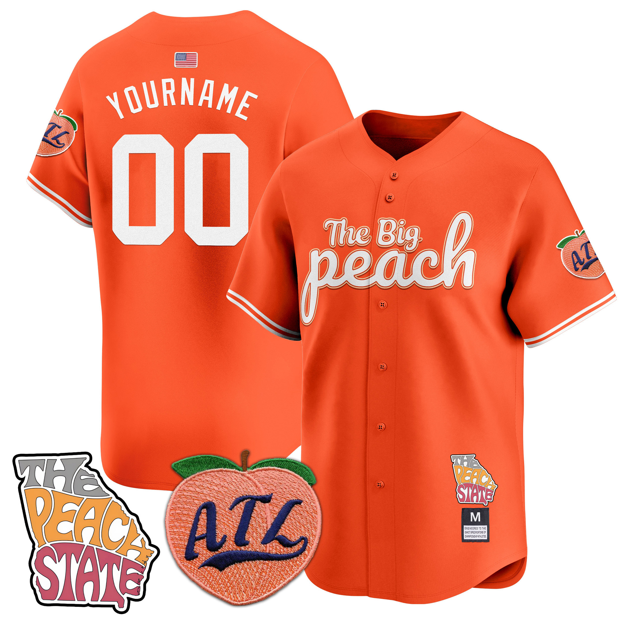 The Big Peach Vapor Premier Limited Jersey - All Stitched - Image 5