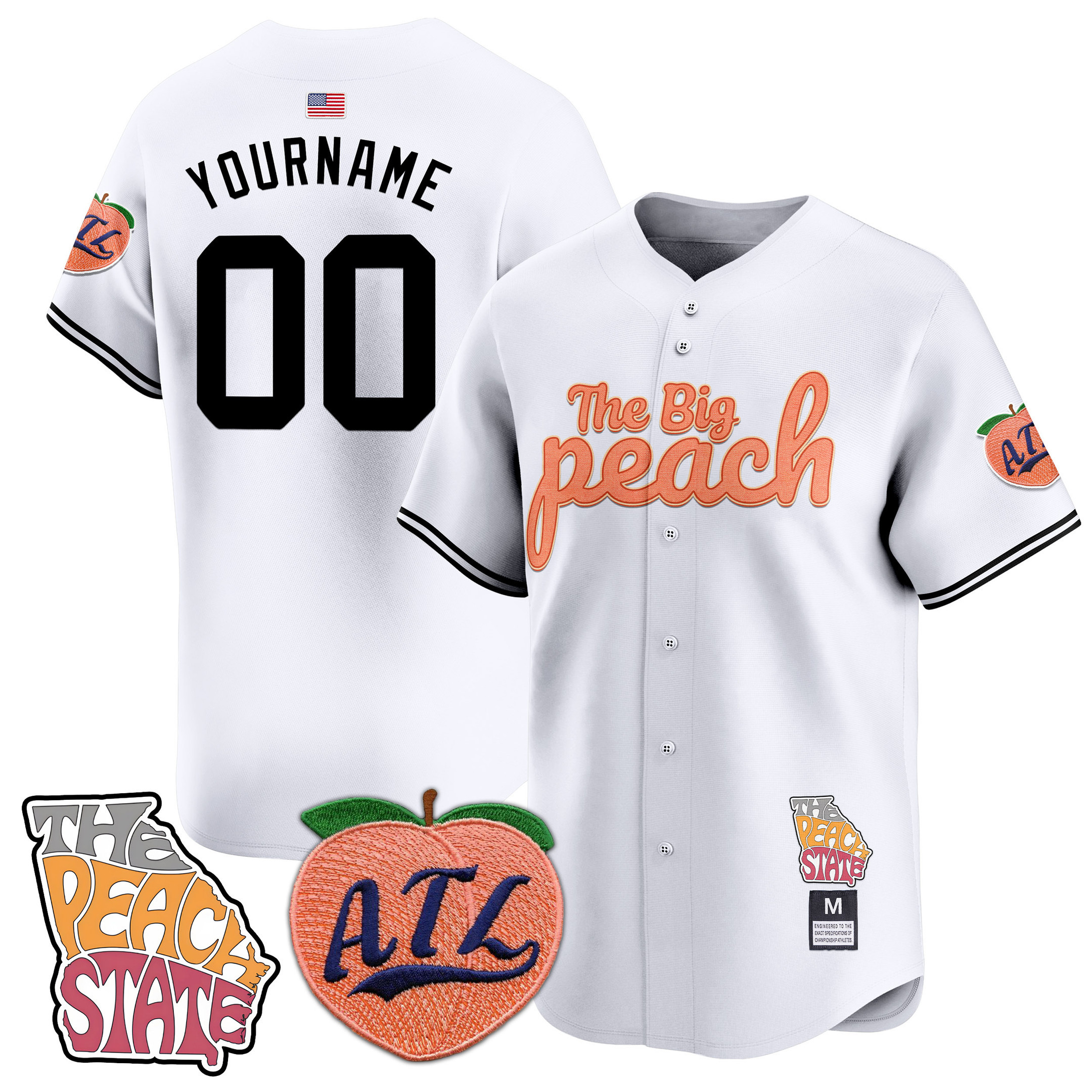 The Big Peach Vapor Premier Limited Jersey - All Stitched - Image 2