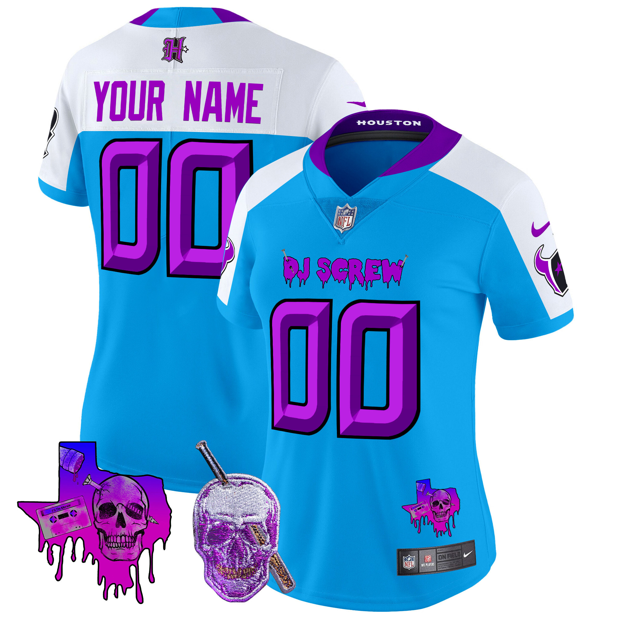 Houston Texans DJ Screw Vapor Limited Custom Jersey - All Stitched - Image 11