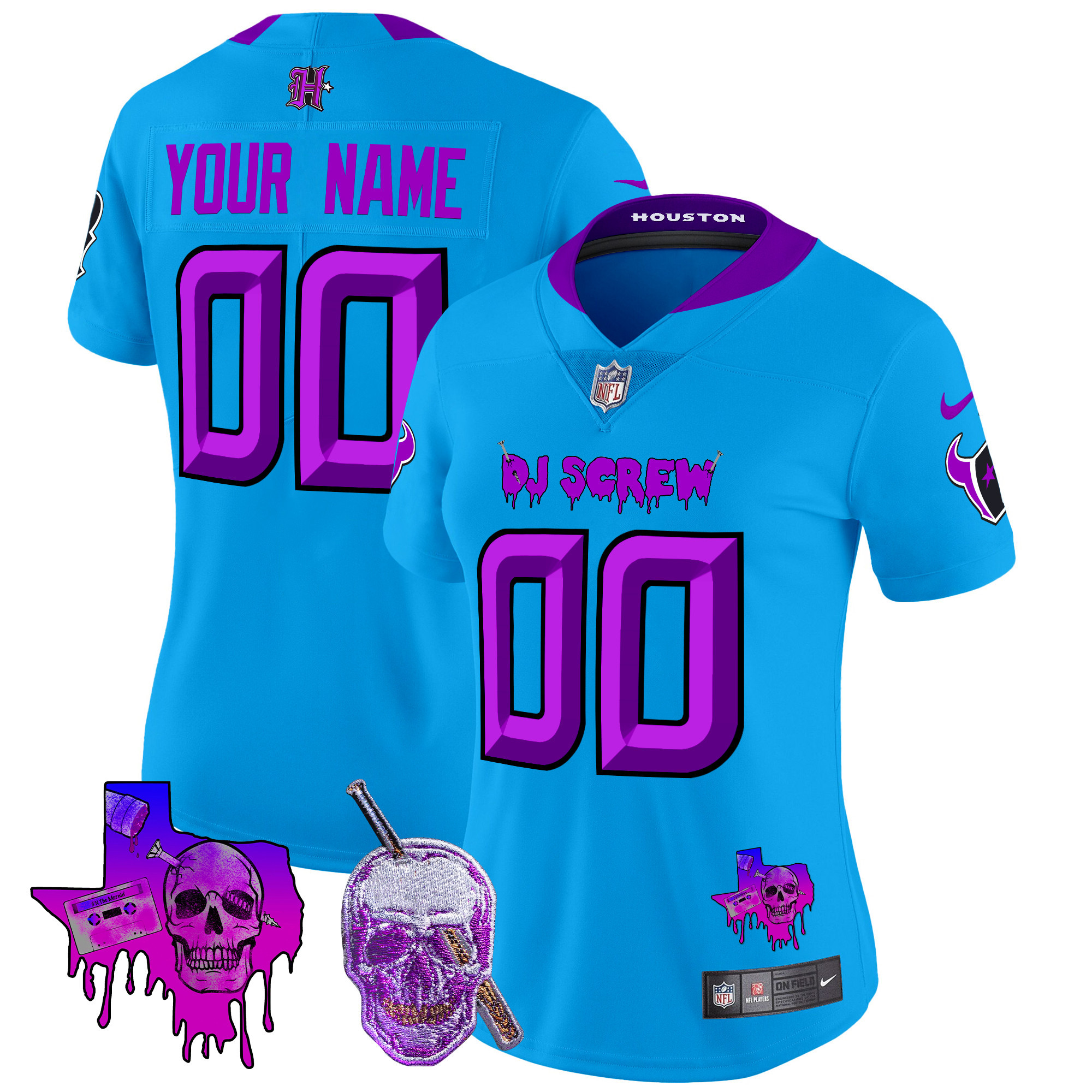 Houston Texans DJ Screw Vapor Limited Custom Jersey - All Stitched - Image 8