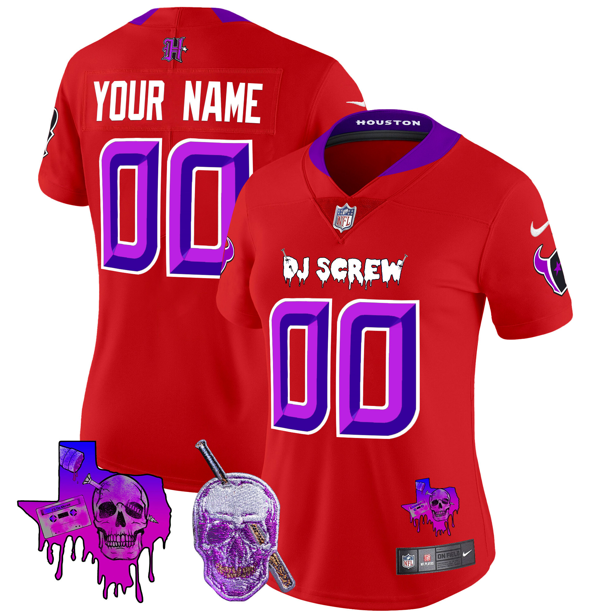 Houston Texans DJ Screw Vapor Limited Custom Jersey - All Stitched - Image 10
