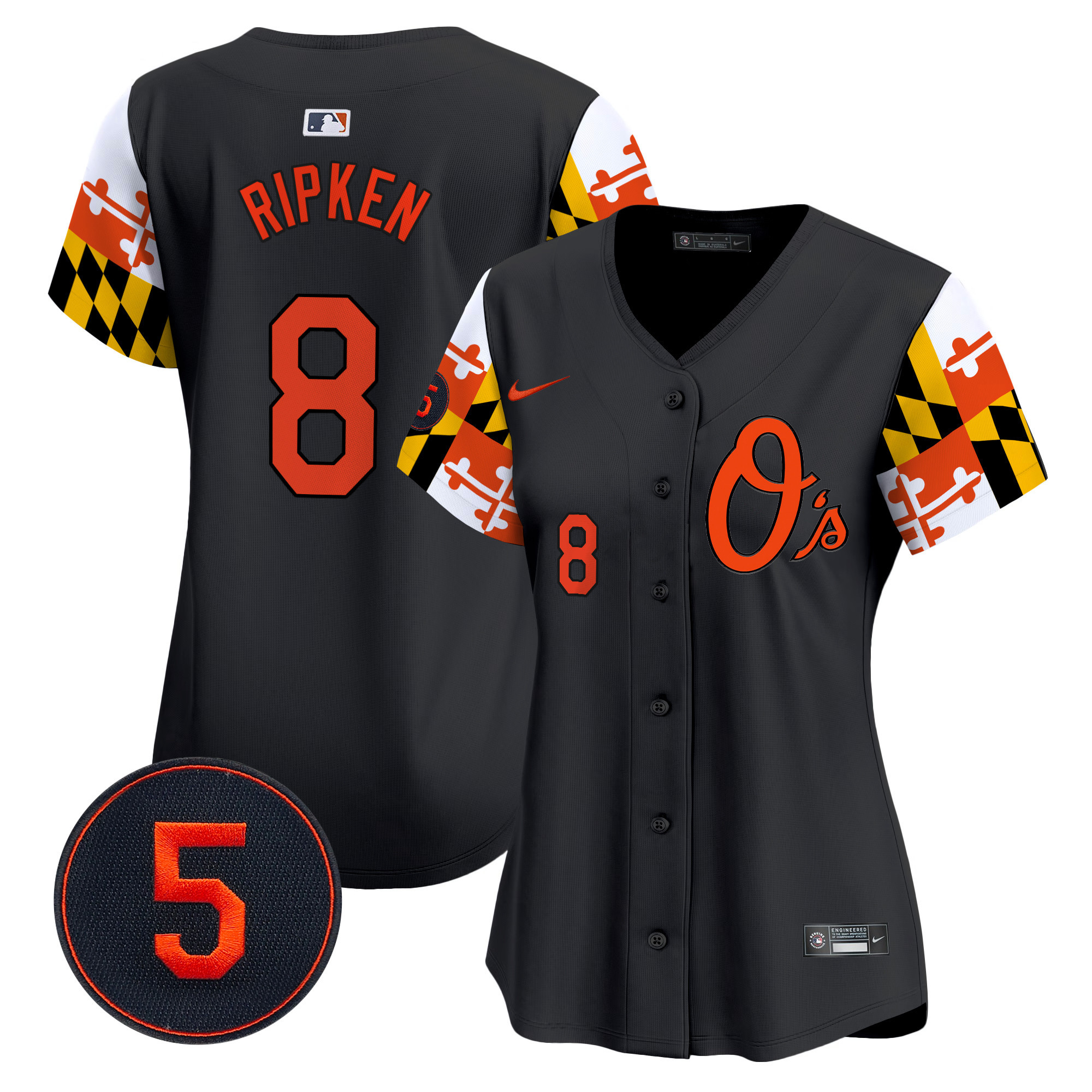 Women’s Baltimore Orioles Robinson Patch Vapor Premier Limited Jersey V5 - All Stitched - Image 22