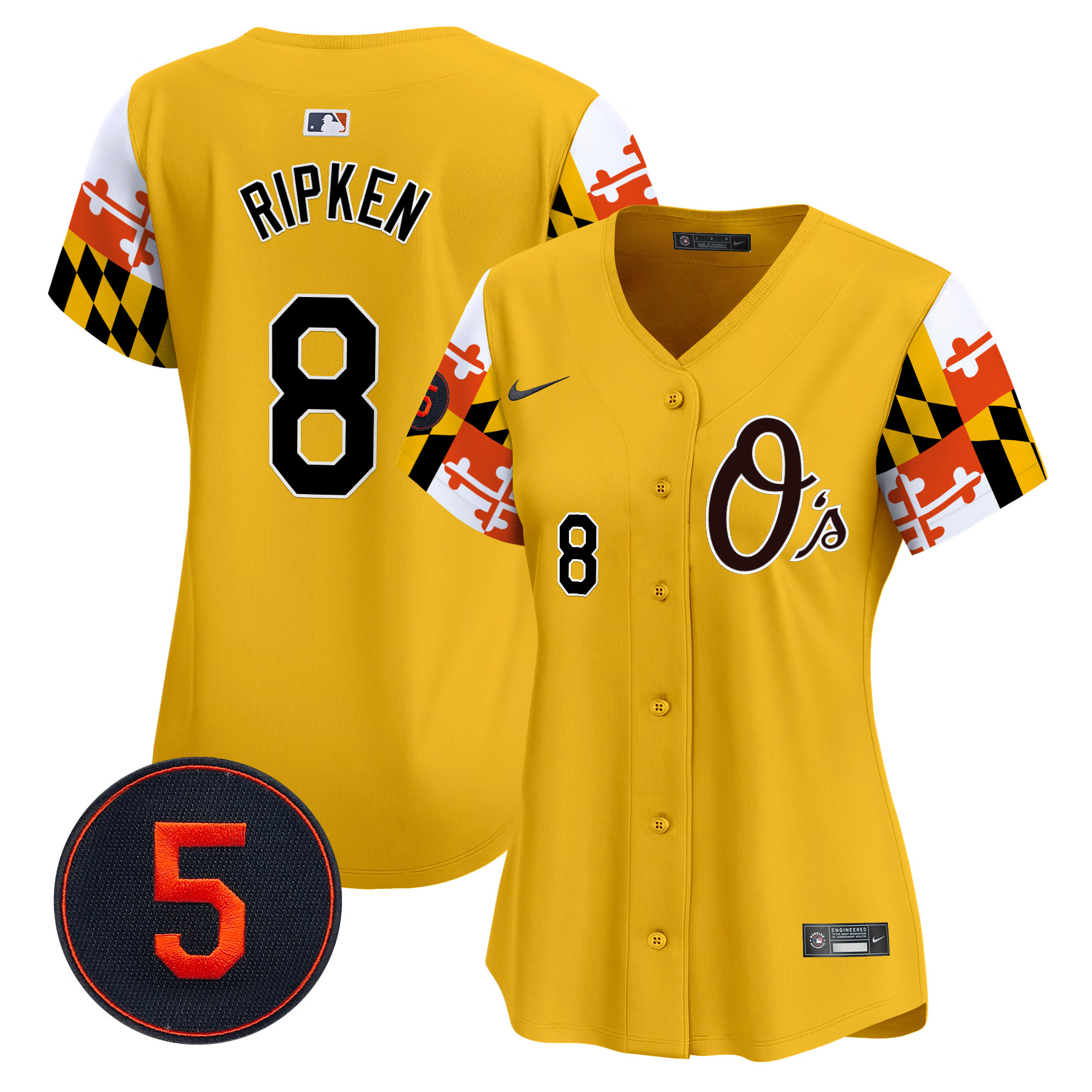 Women’s Baltimore Orioles Robinson Patch Vapor Premier Limited Jersey V5 - All Stitched - Image 46