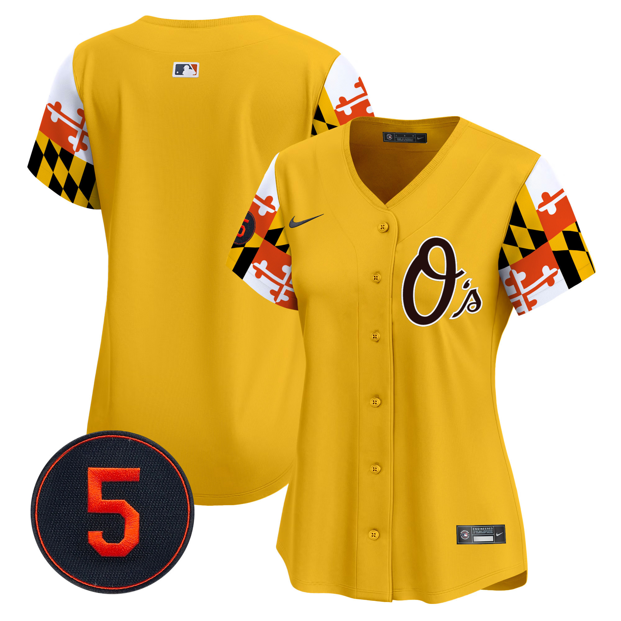 Women’s Baltimore Orioles Robinson Patch Vapor Premier Limited Jersey V5 - All Stitched - Image 48